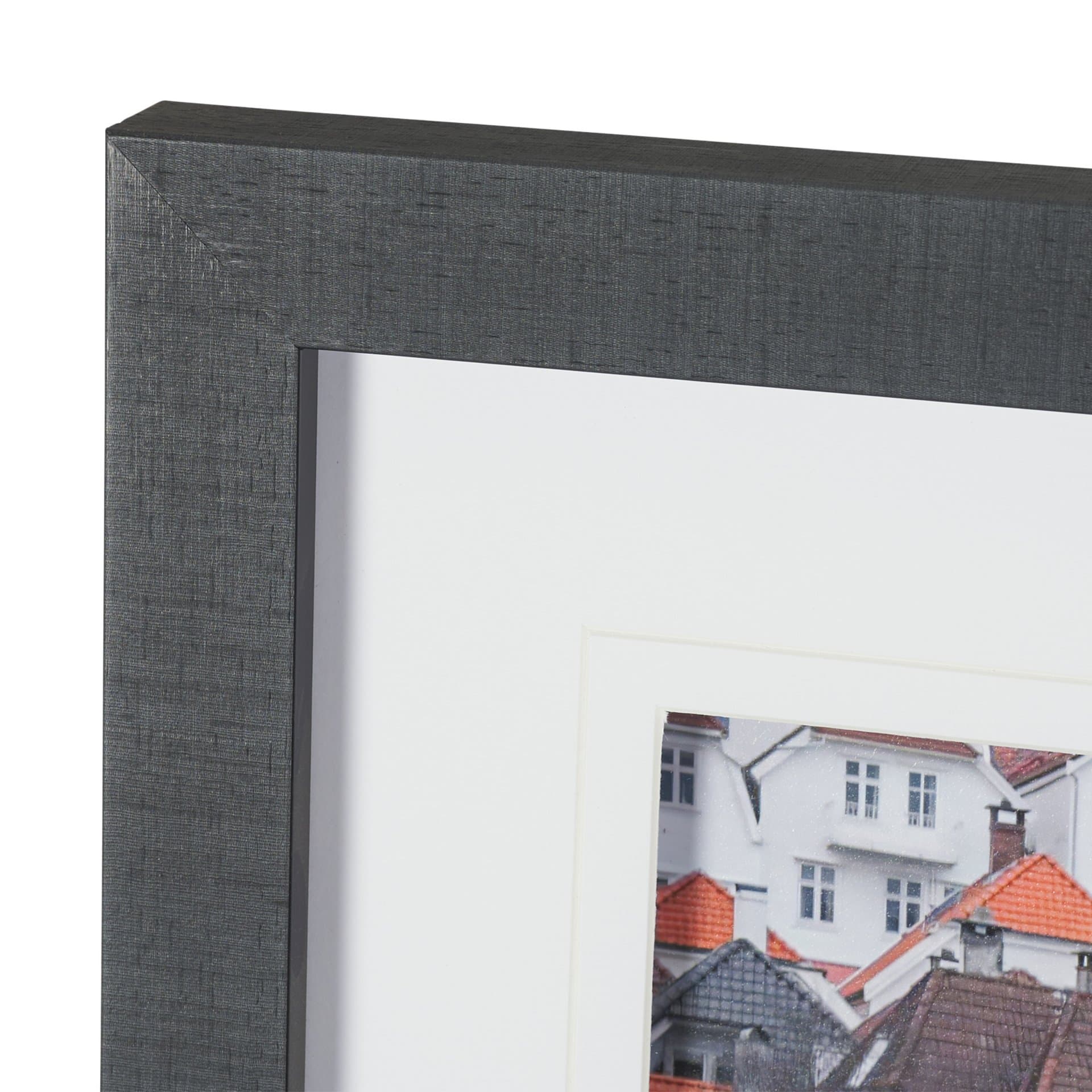 Waterfront in Bergen, Norway by Richard Silver Textured Framed Photo Print Matted under Glass — product photograph