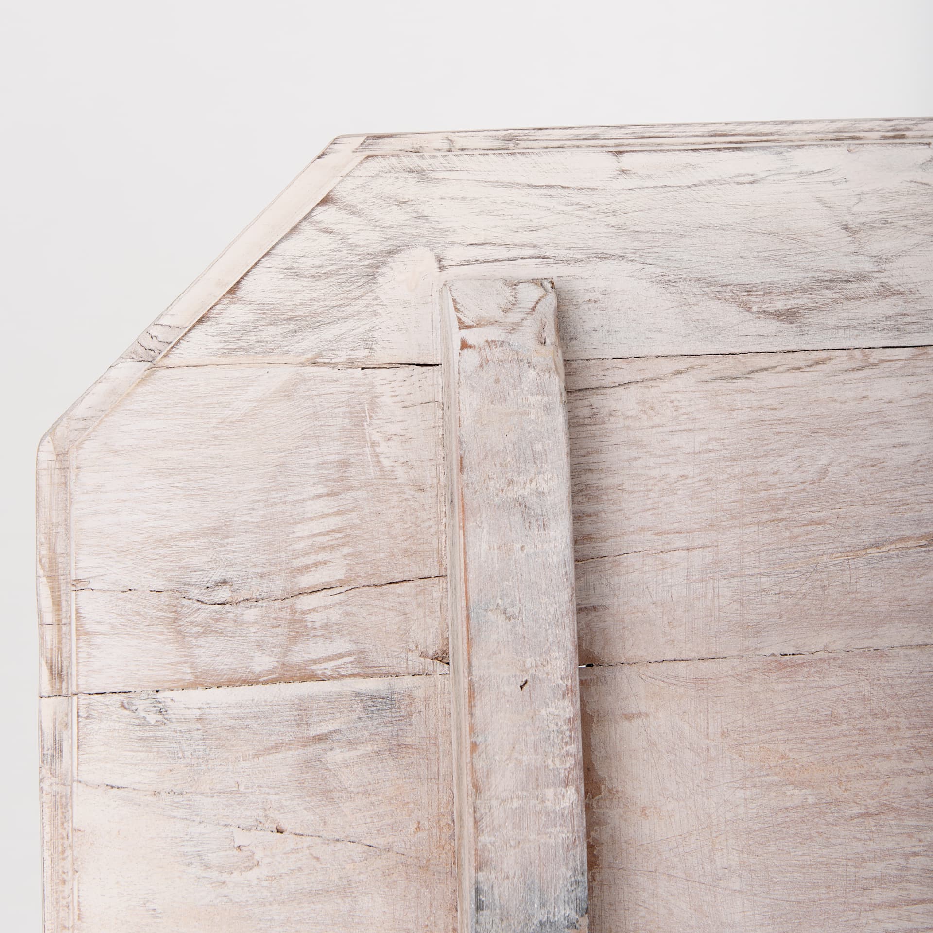 Esagono Octagonal Reclaimed Wood End/Side Table w/ Storage — product photograph