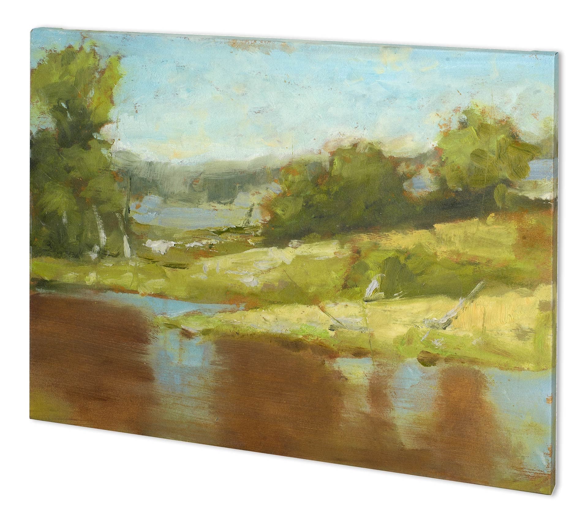 Muddy River I by Ethan Harper a Hand Embellished Textured Canvas — product photograph