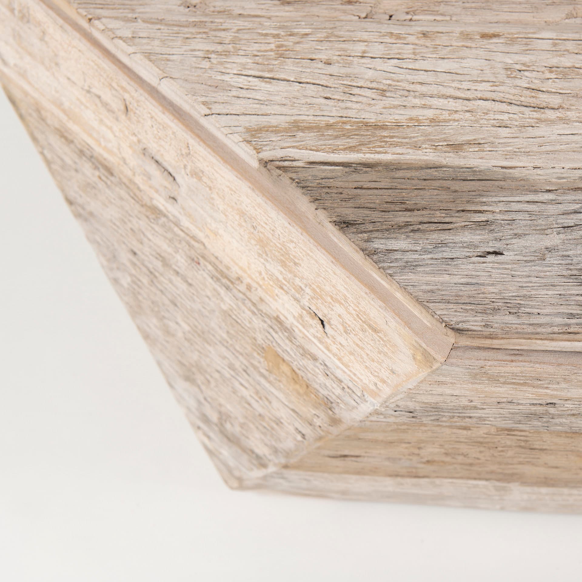 Esagono Octagonal Reclaimed Wood Coffee Table w/ Storage — product photograph