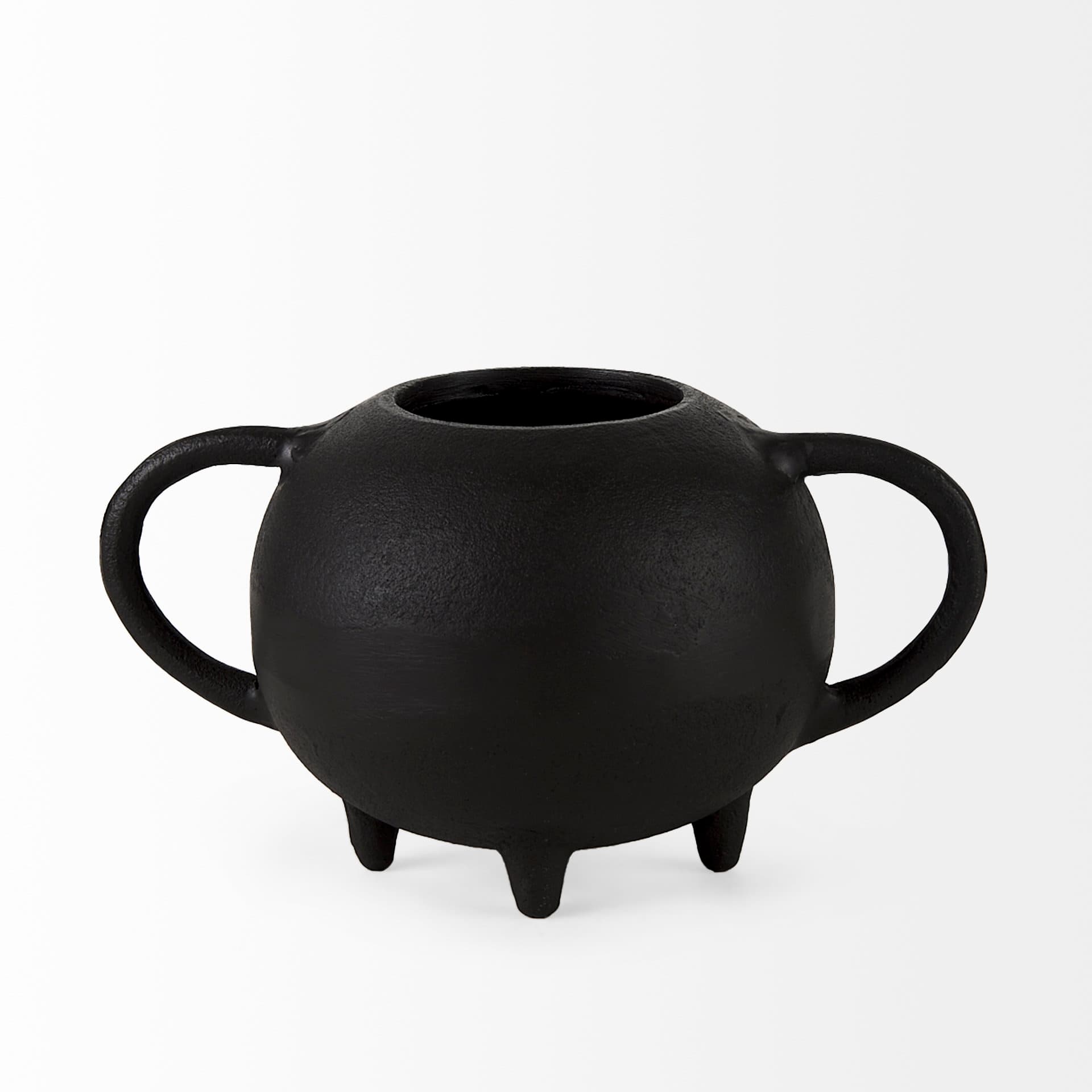 Cyrus Black Spherical Vase Decorative Object — product photograph