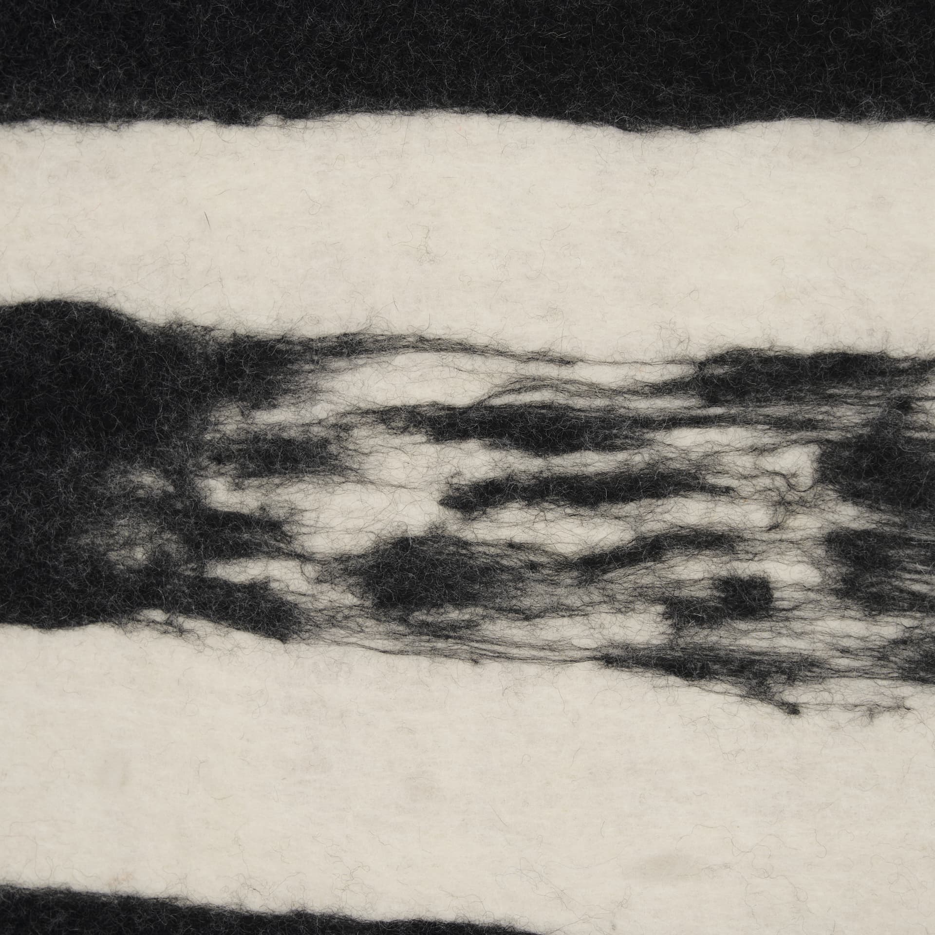 Rollins Large Cream w/ Black Stripes Wool Framed Art — product photograph