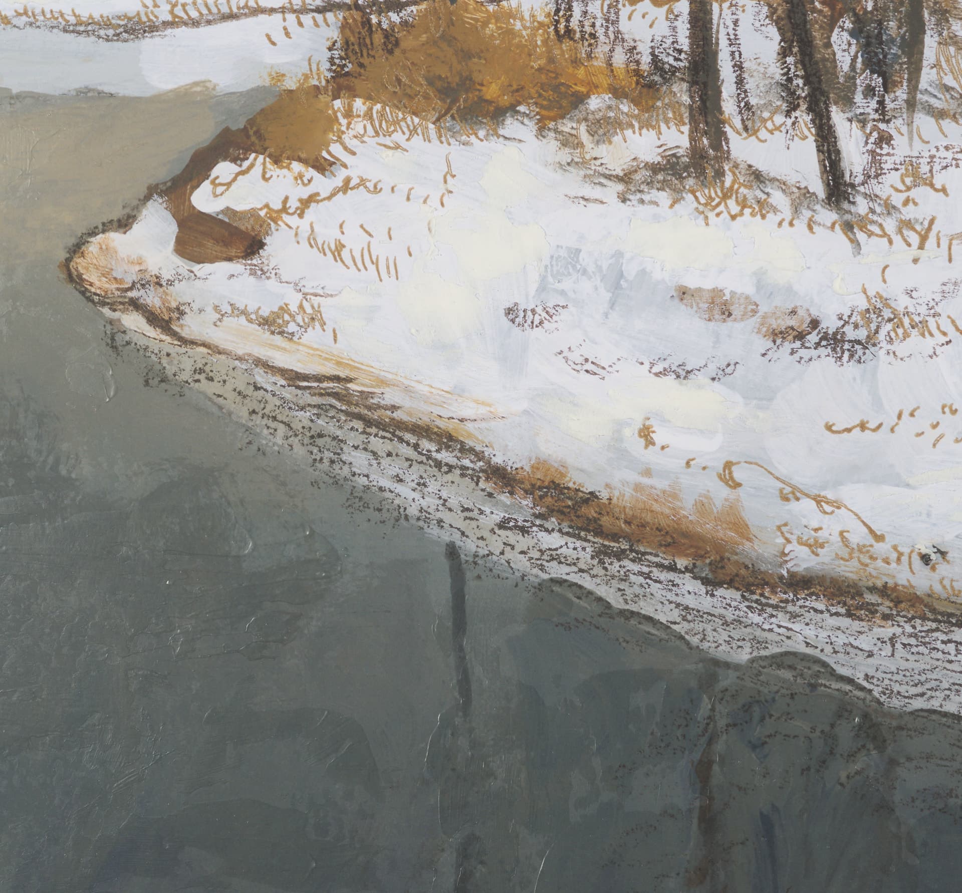 Winter Sky by Mercana Studio Hand Embelished Framed Artwork Matted under Glass — product photograph