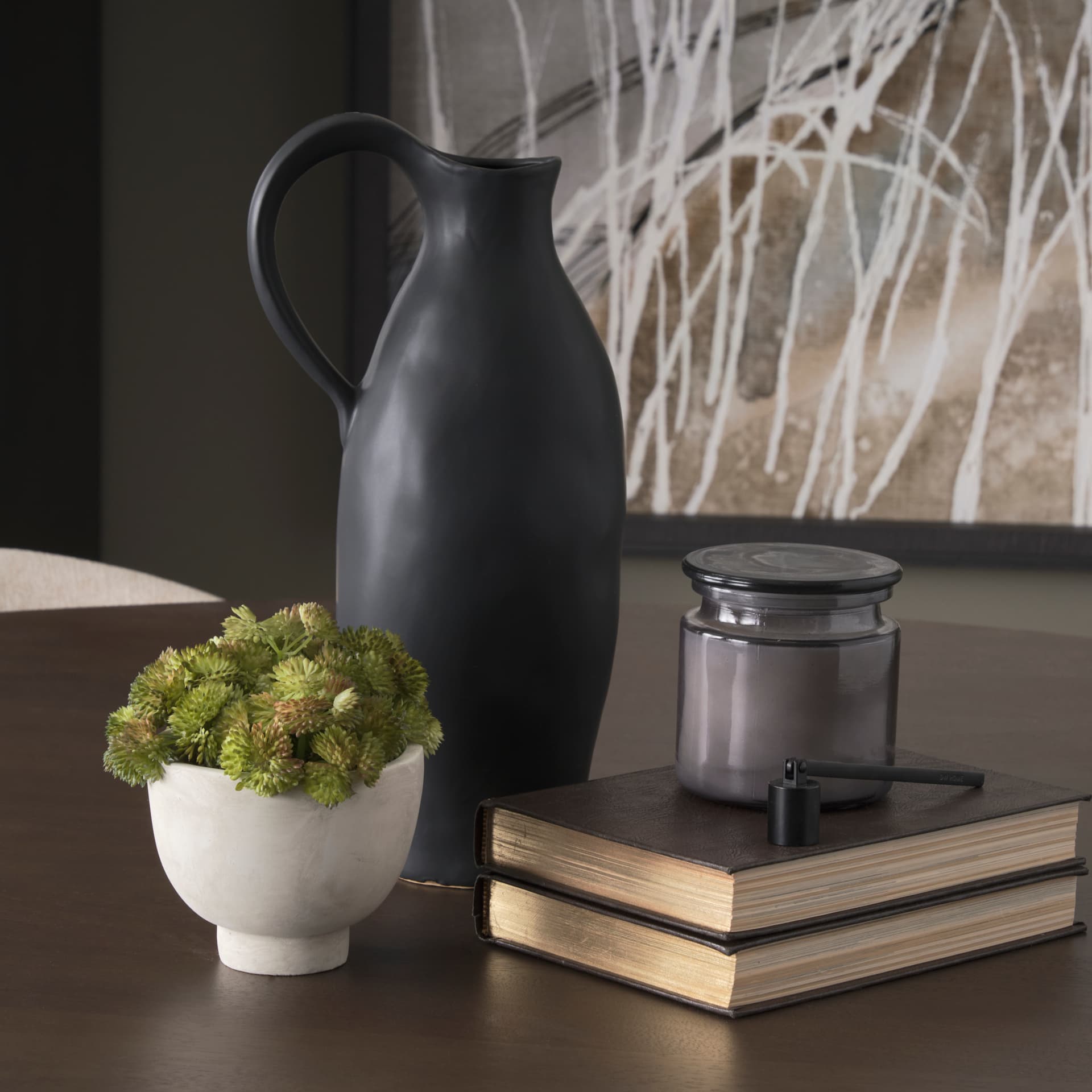 Valora Matte Black Ceramic Jug — product photograph