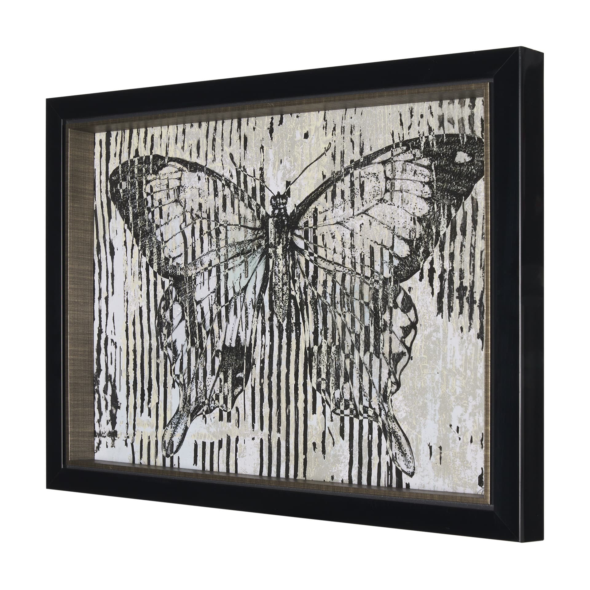 Papillon II by Mercana Studio a Hand Embellished Framed Art Print — product photograph