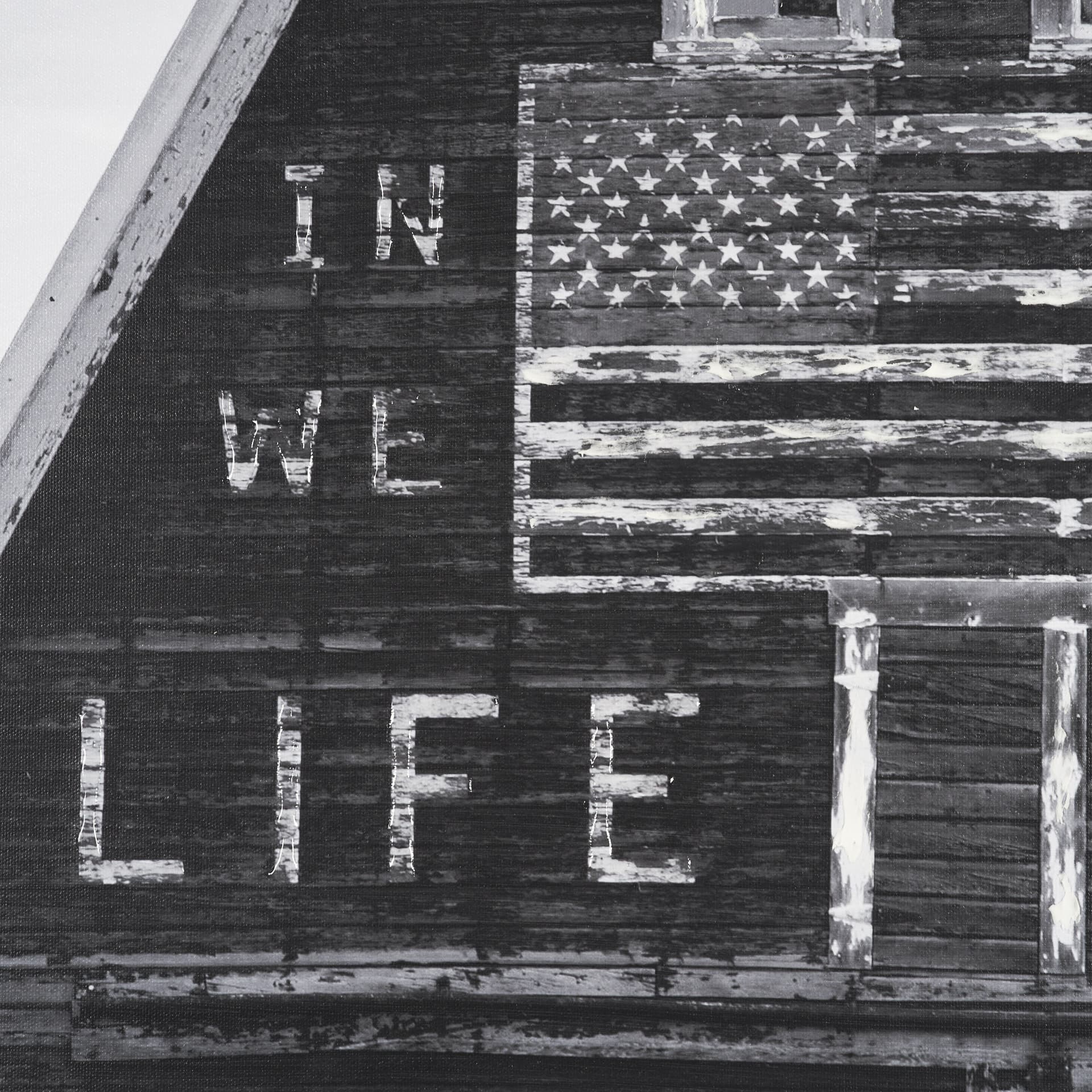 In God We Trust Barn by David Reams a Hand Embellished Textured Framed Canvas Photo Print — product photograph
