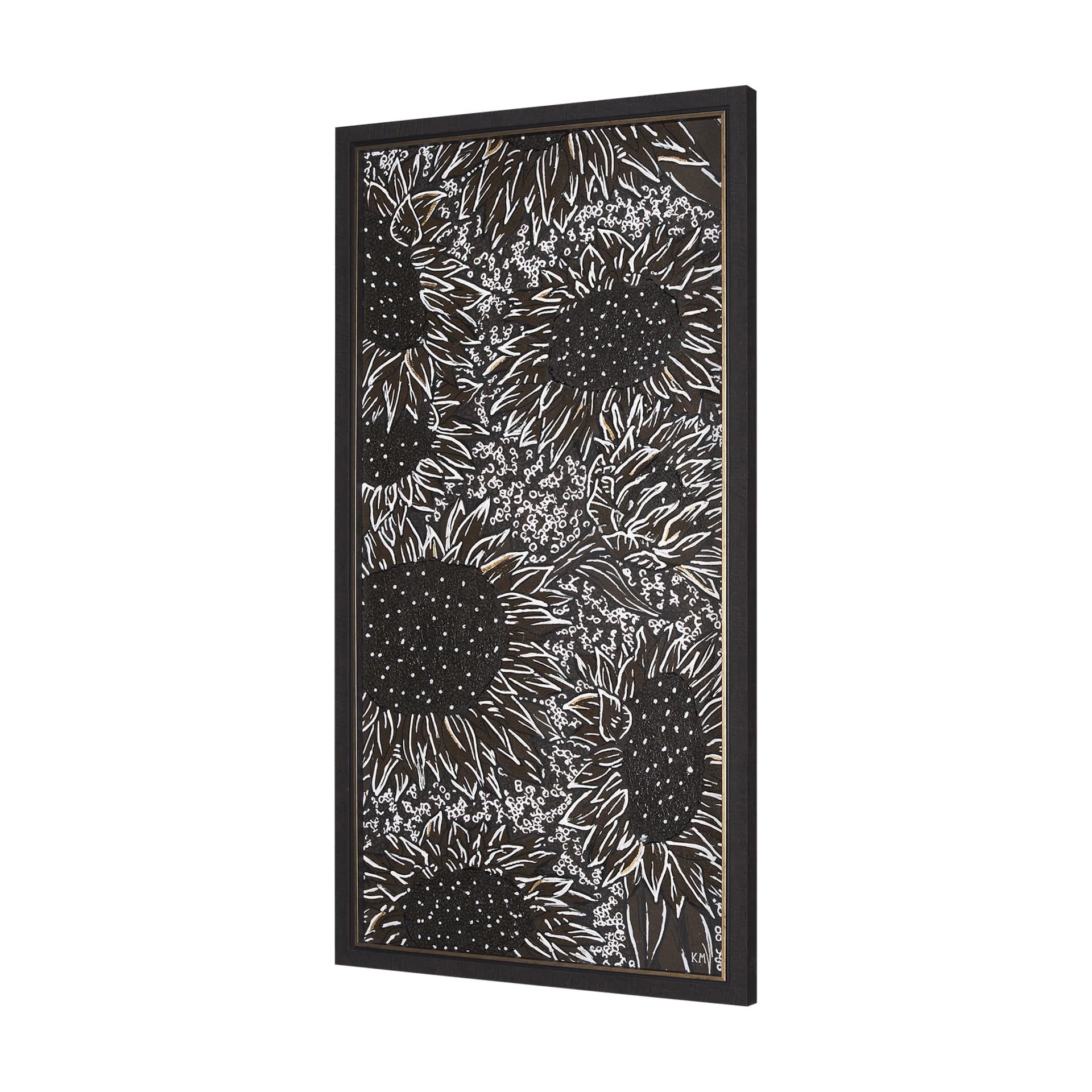 Sunflower Fest III by Mercana Studio a Hand Embellished Textured Framed Art Print — product photograph