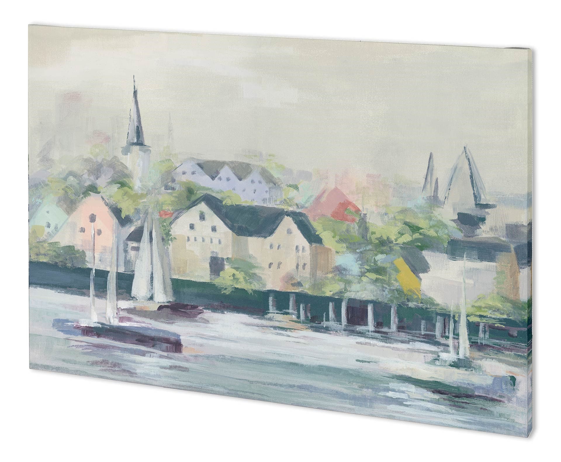 Home Port II by Mercana Studio a Hand Embellished Textured Canvas — product photograph