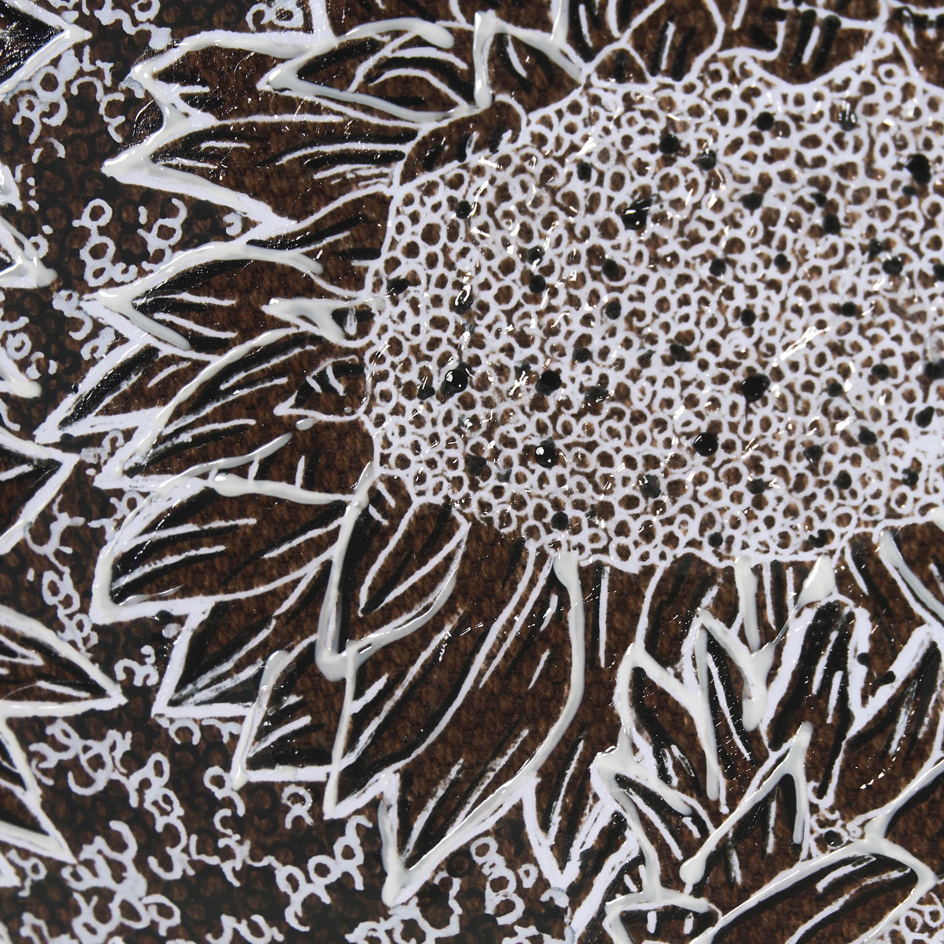 Sunflower Fest I by Mercana Studio a Hand Embellished Textured Framed Art Print Matted under Glass — product photograph