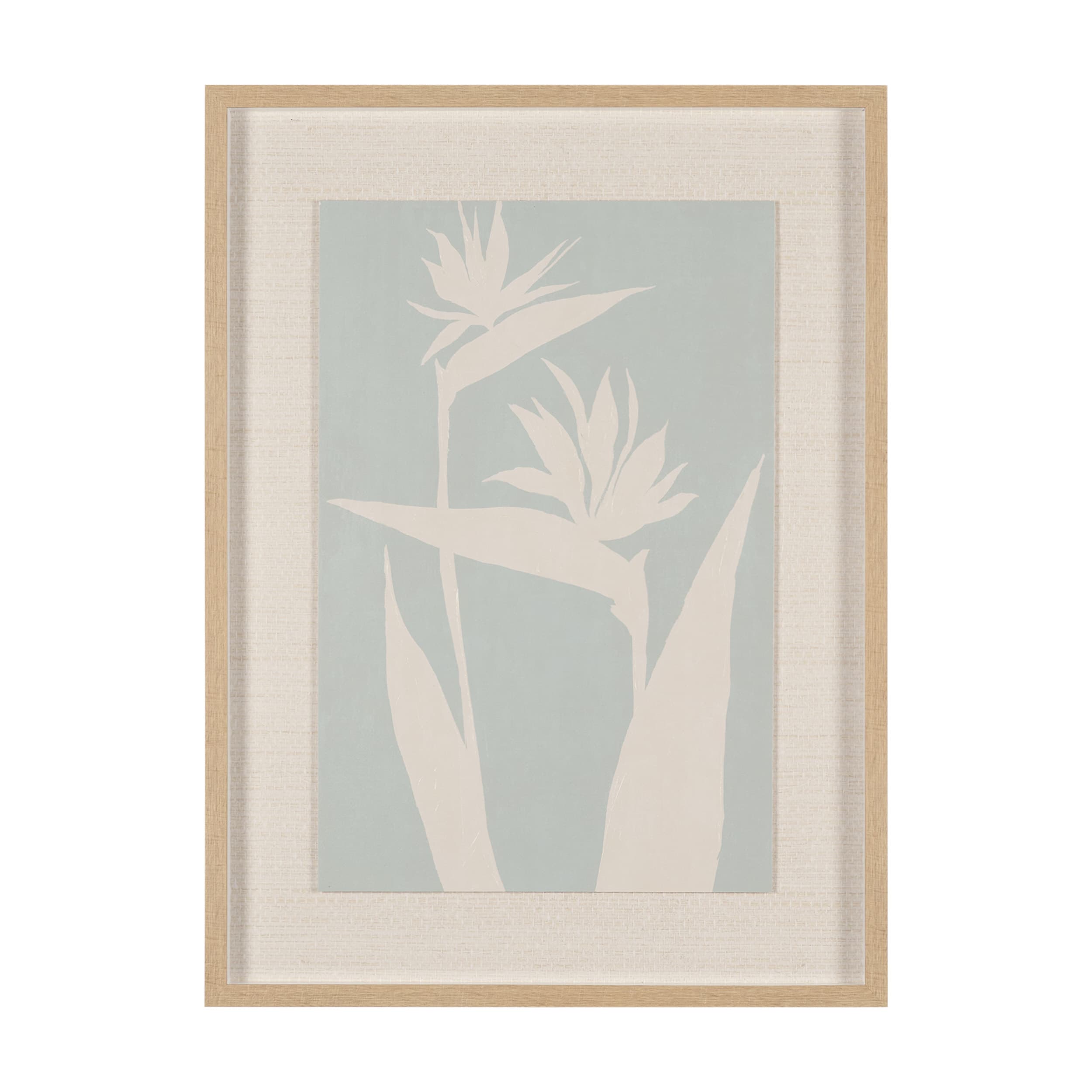Verdant Silhouettes II by Hannah Dawson Hand Embelished Textured Framed Artwork Matted under Glass — product photograph