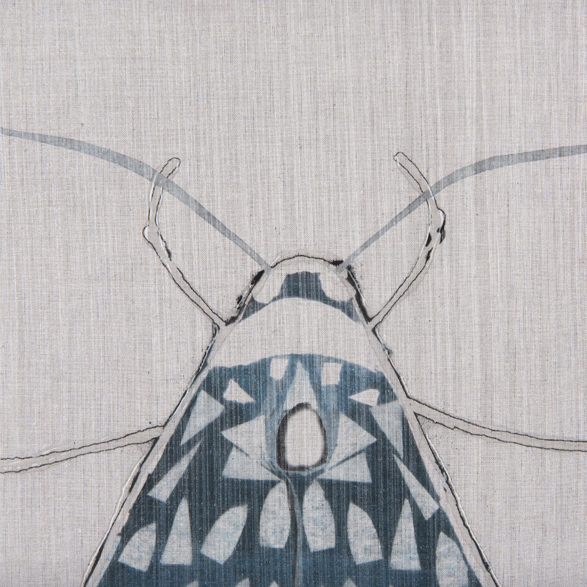 Moth Blue I by Mercana Studio a Hand Embellished Textured Framed Art Print — product photograph