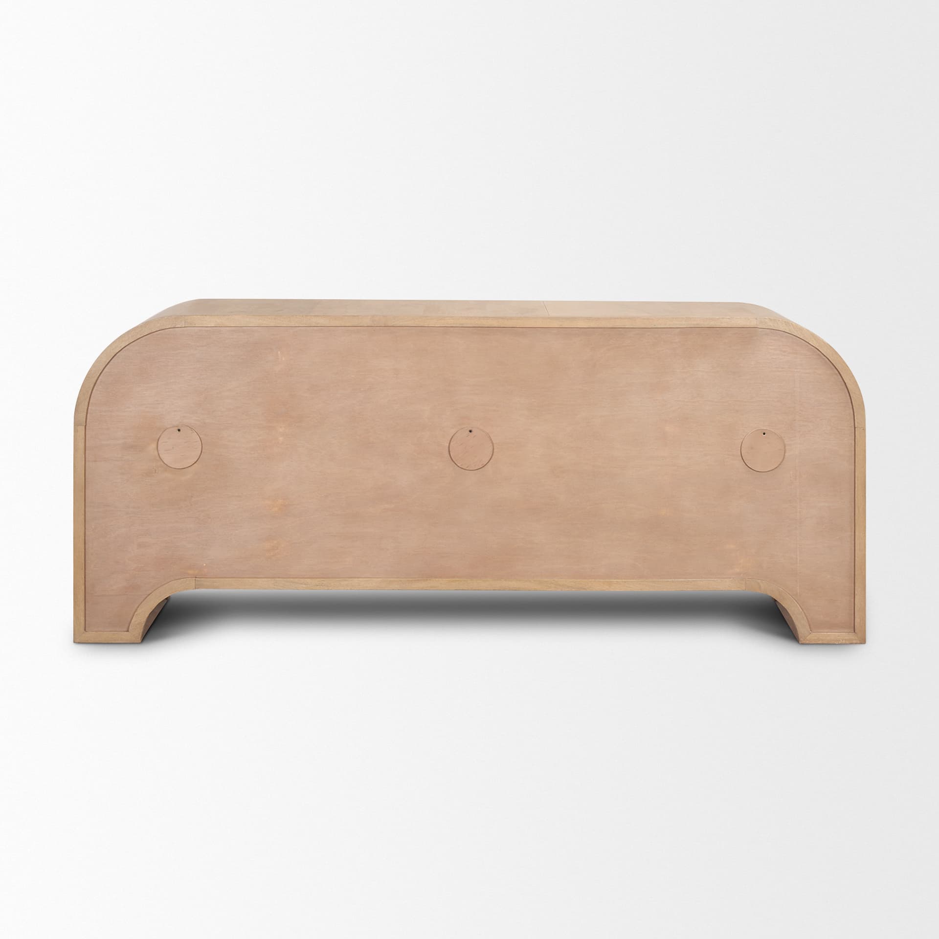 Sorina Reverse Fluted Light Brown Wood Sideboard — product photograph