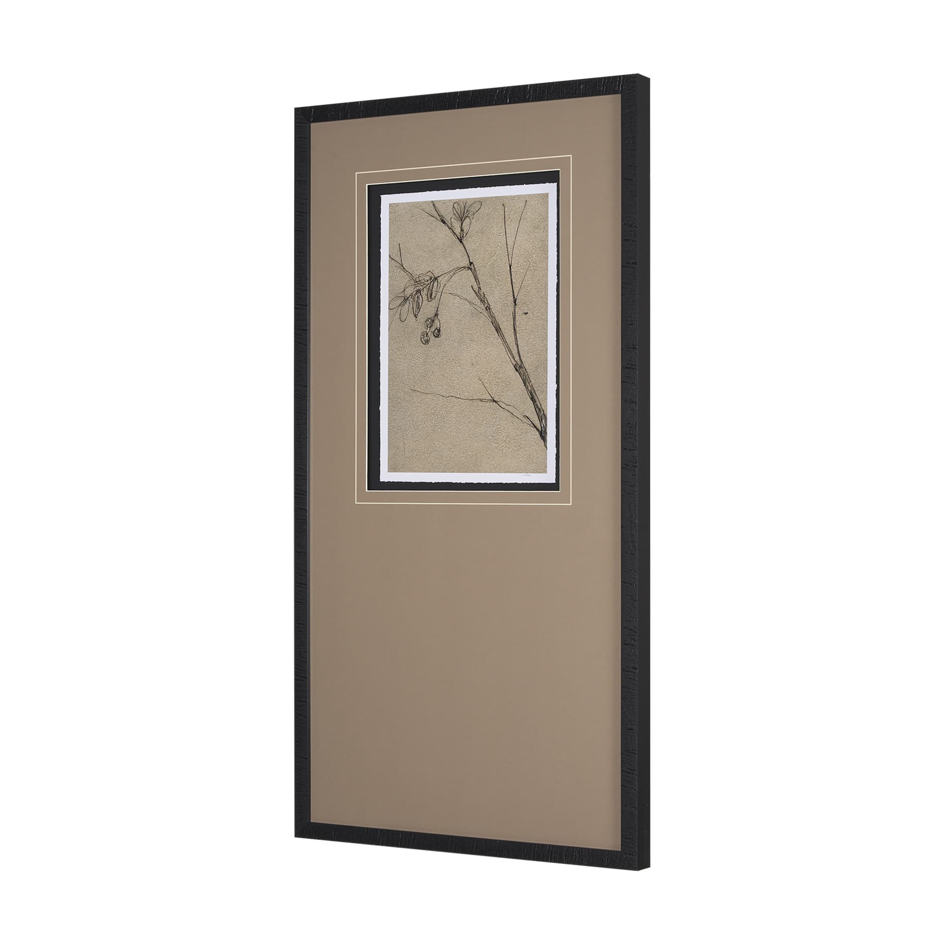 Black Chokecherry 3 by Mercana Studio a Hand Embellished Framed Art Print Matted under Glass — product photograph