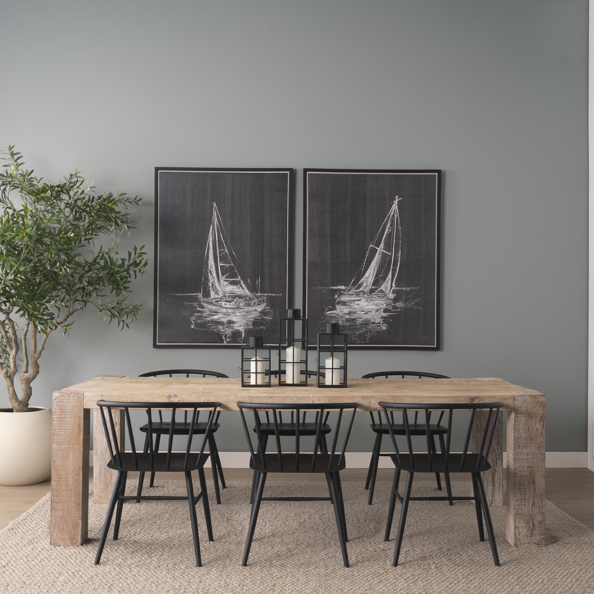 Sail Away II by Mercana Studio a Hand Embellished Textured Framed Canvas — product photograph