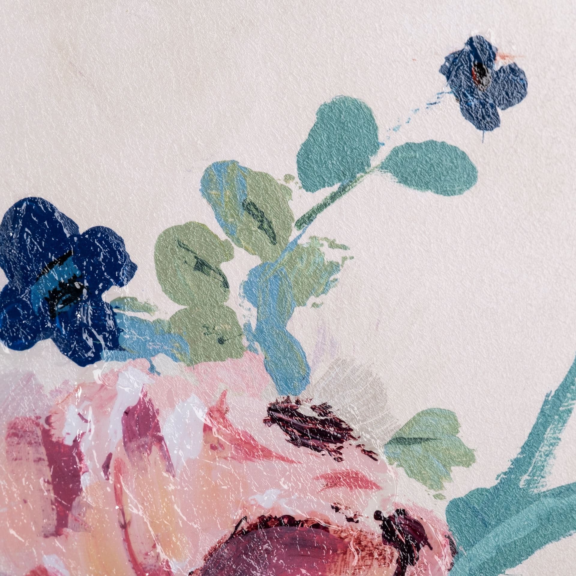 Farmhouse Flowers I by Barbara Fleming a Hand Embellished Textured Framed Art Print — product photograph