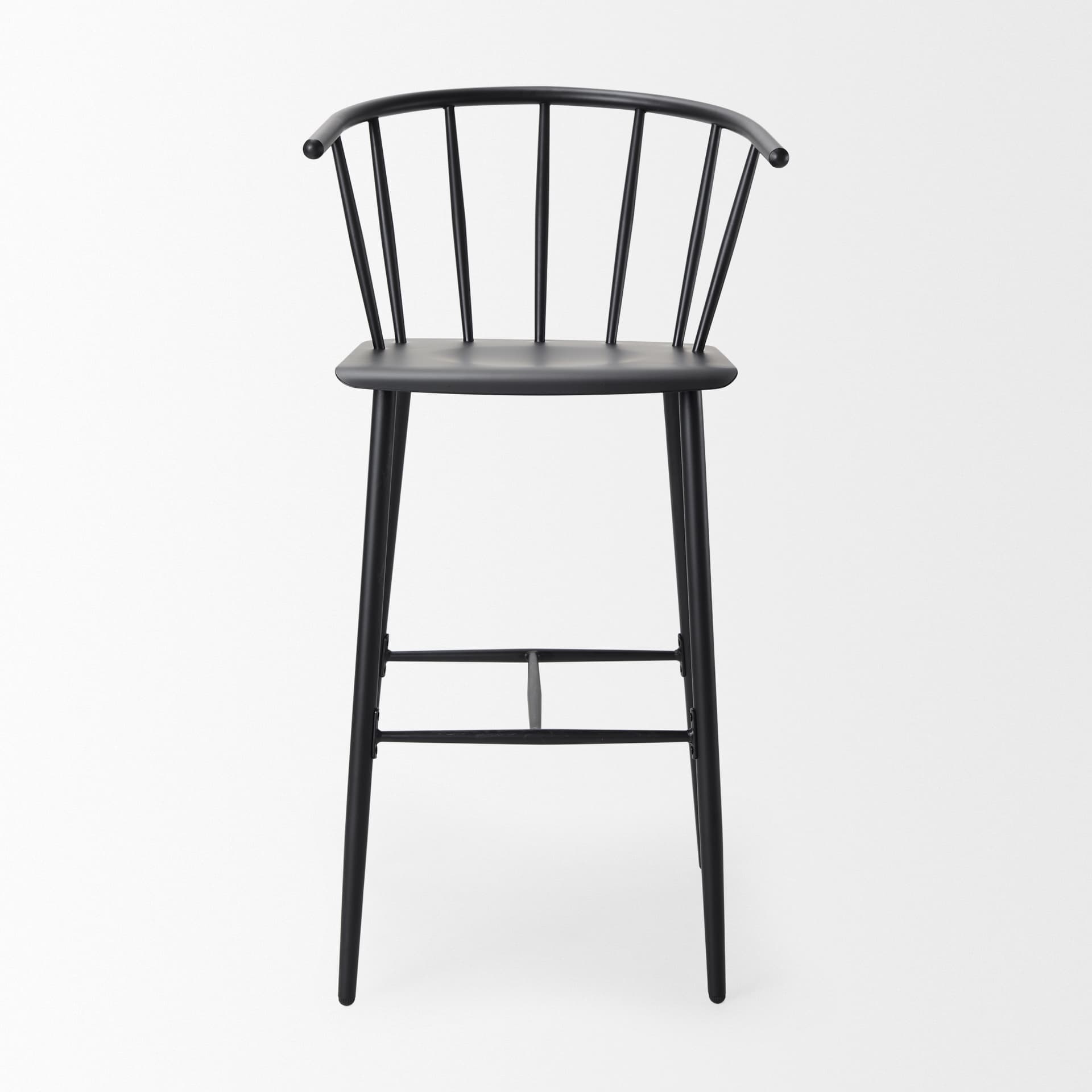 Colin Backless 42.1in Seat Counter Stool | Black Metal w/ Arm — product photograph