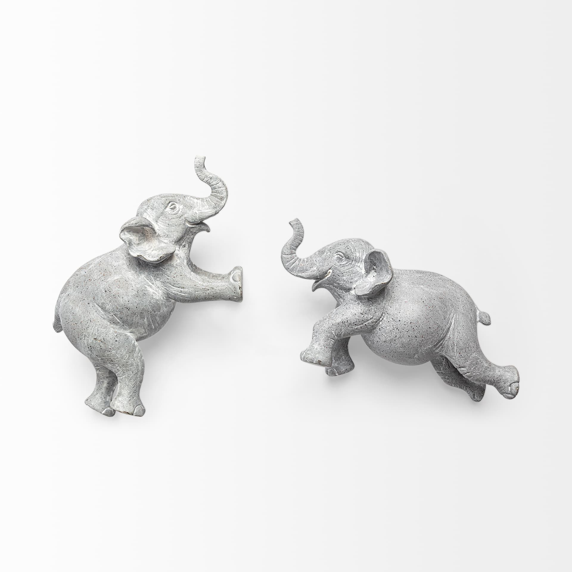 Maynard I Set of 2 Grey Elephant Wall Decorations — product photograph