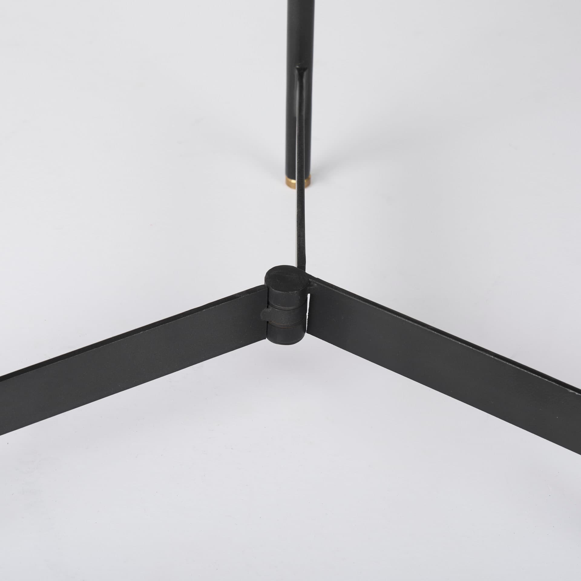 Marquisa (Set of 2) 22.5L x 22.5W x 20.8H Light Brown Wood W/ Black Metal Base Nesting Side Tables — product photograph
