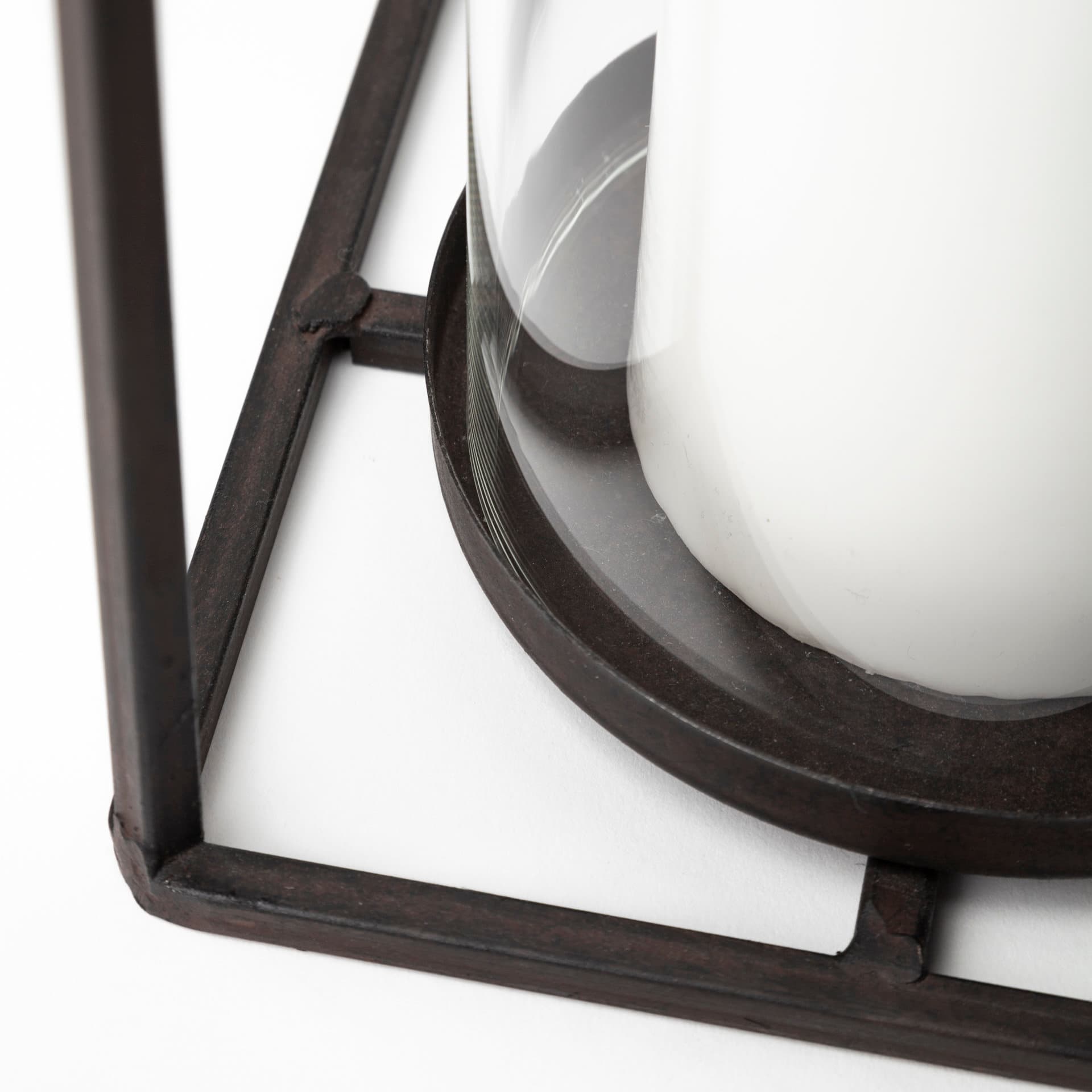 Kingston I Large Rustic Metal Framed Table Candle Holder — product photograph
