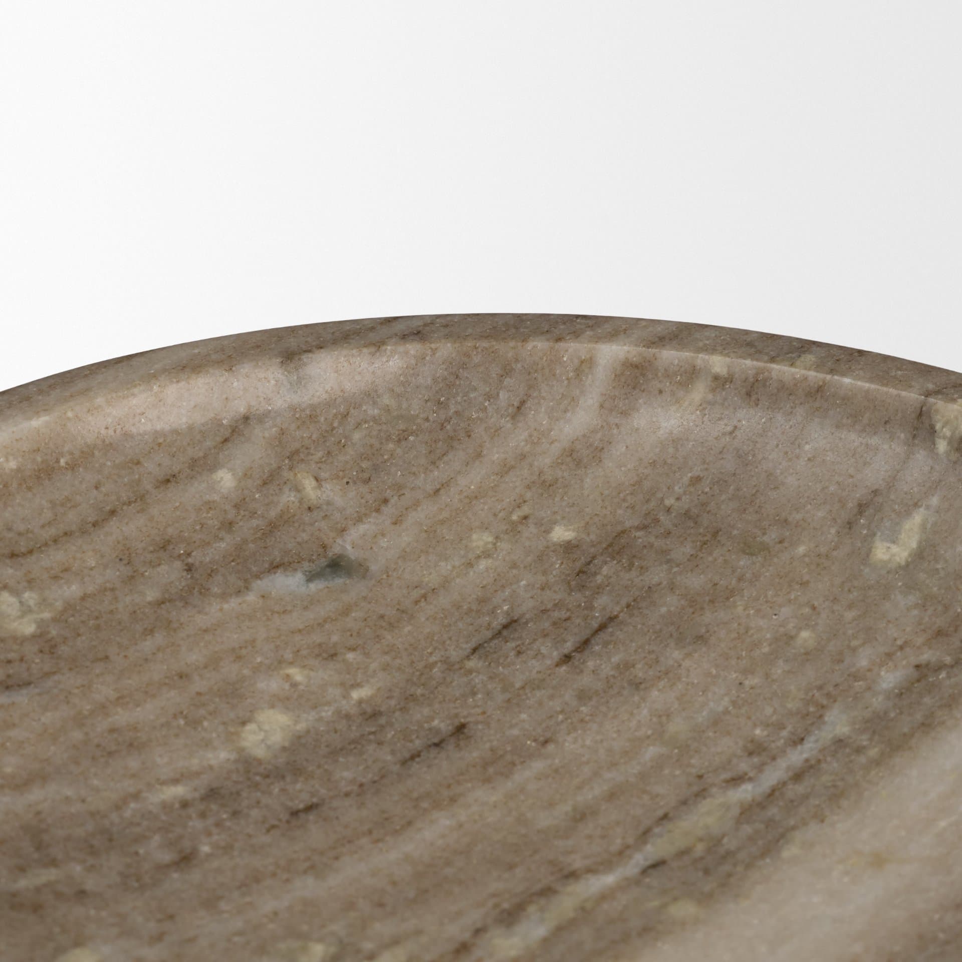 Vasca Gray Marble Decorative Pedestal Bowl — product photograph