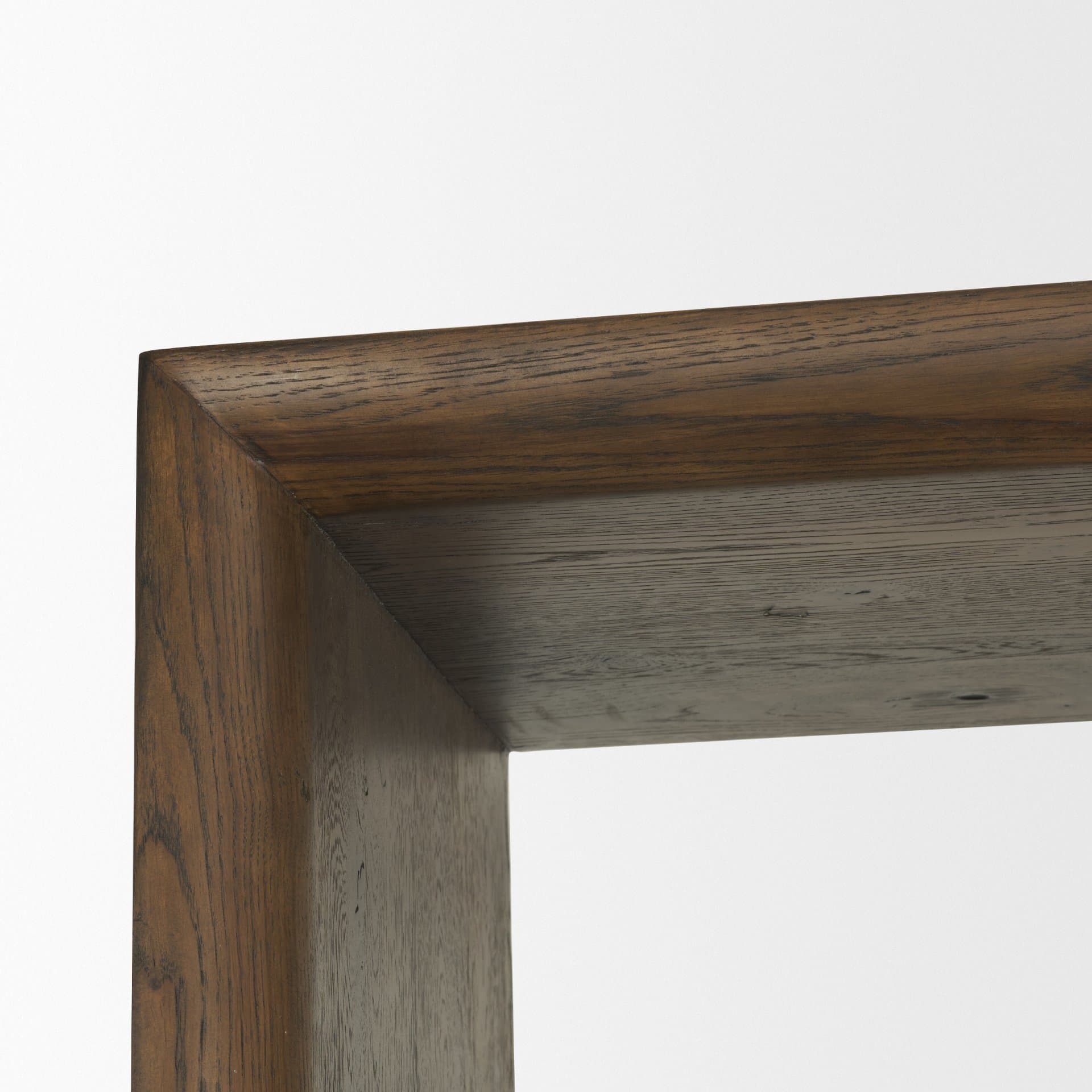 Belford 2-Door Open Dark Brown Oak Wood Shelving Unit — product photograph