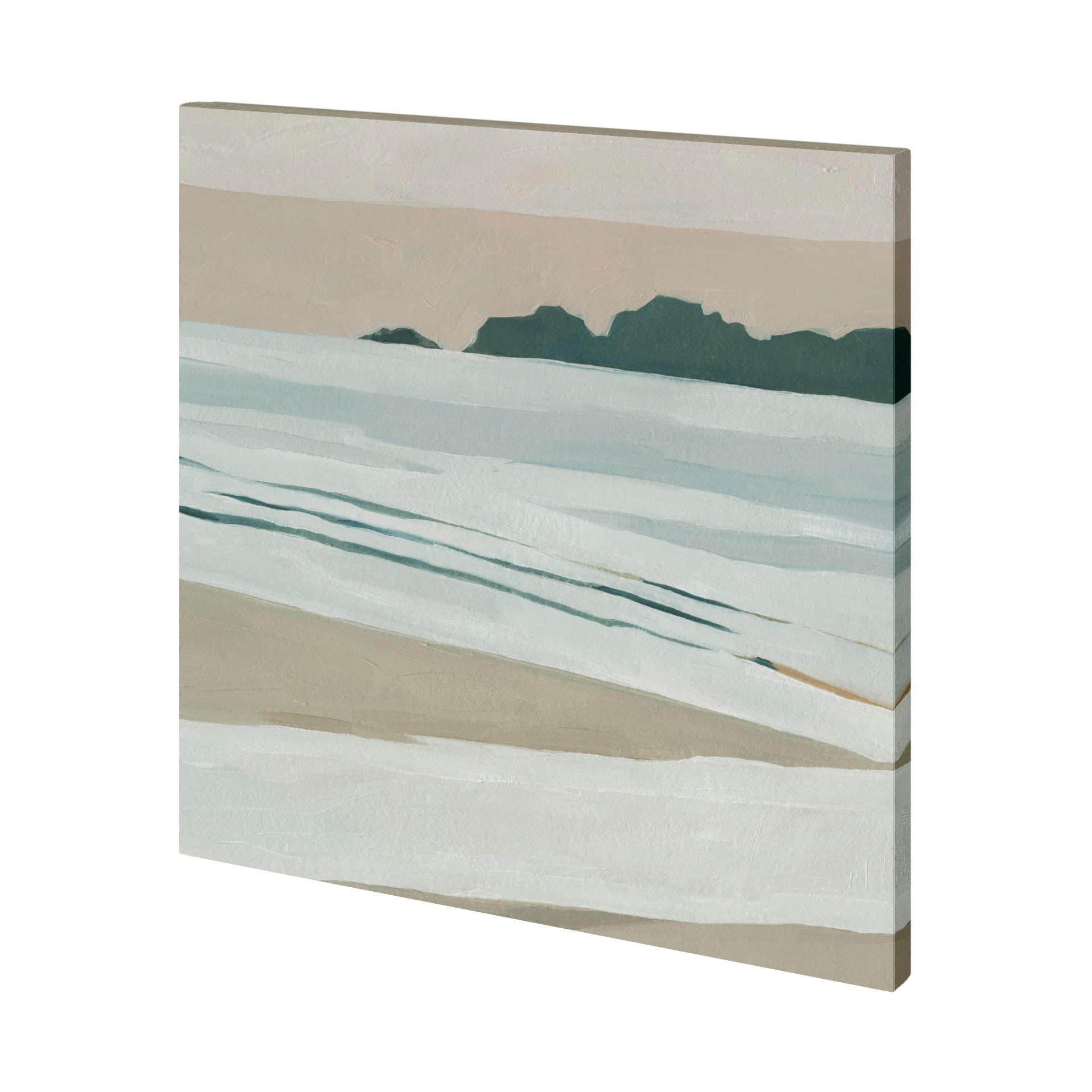 Coastal Lines I by Emma Scarvey a Hand Embellished Textured Canvas — product photograph