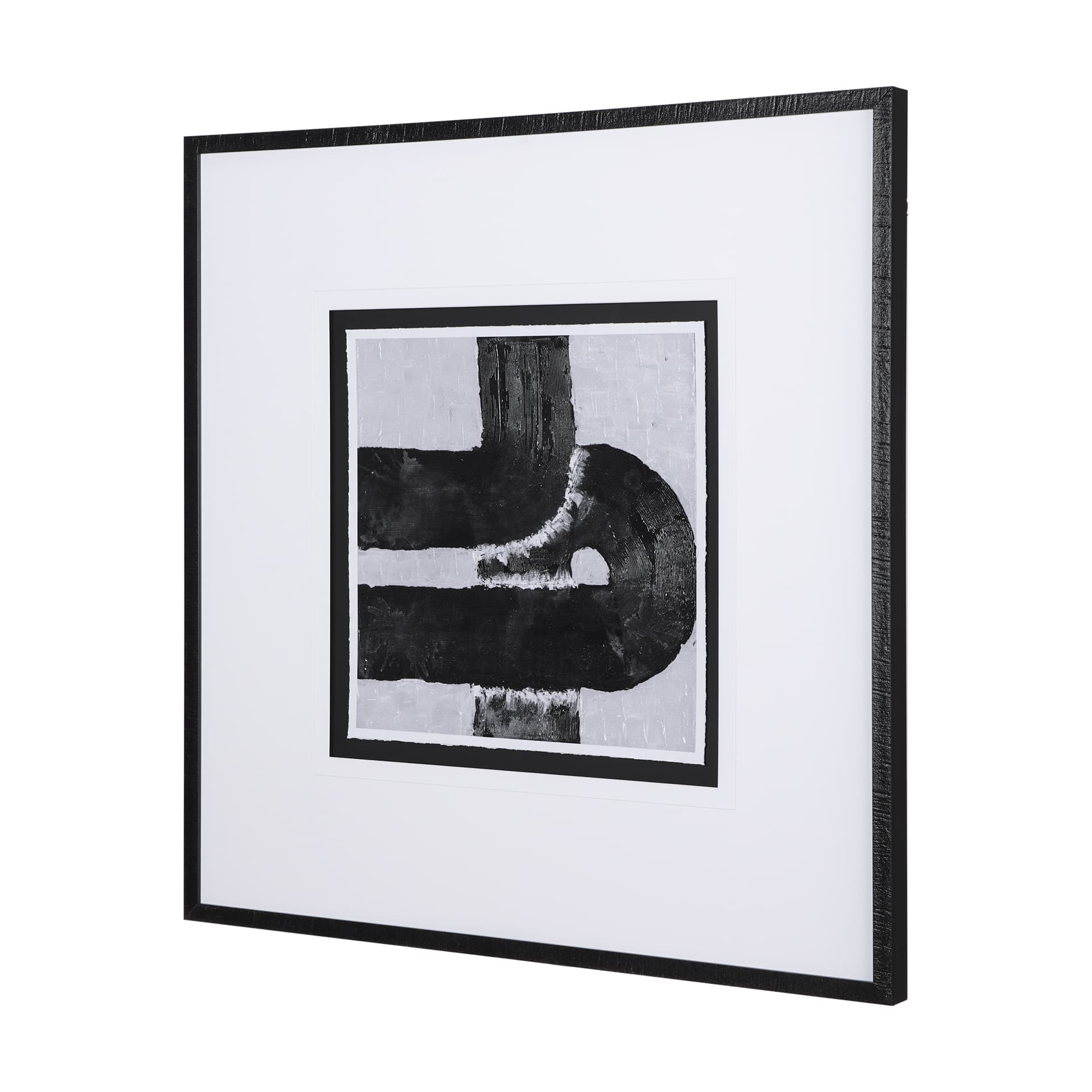 Pipes I by Chase a Hand Embellished Textured Framed Art Print Matted under Glass — product photograph