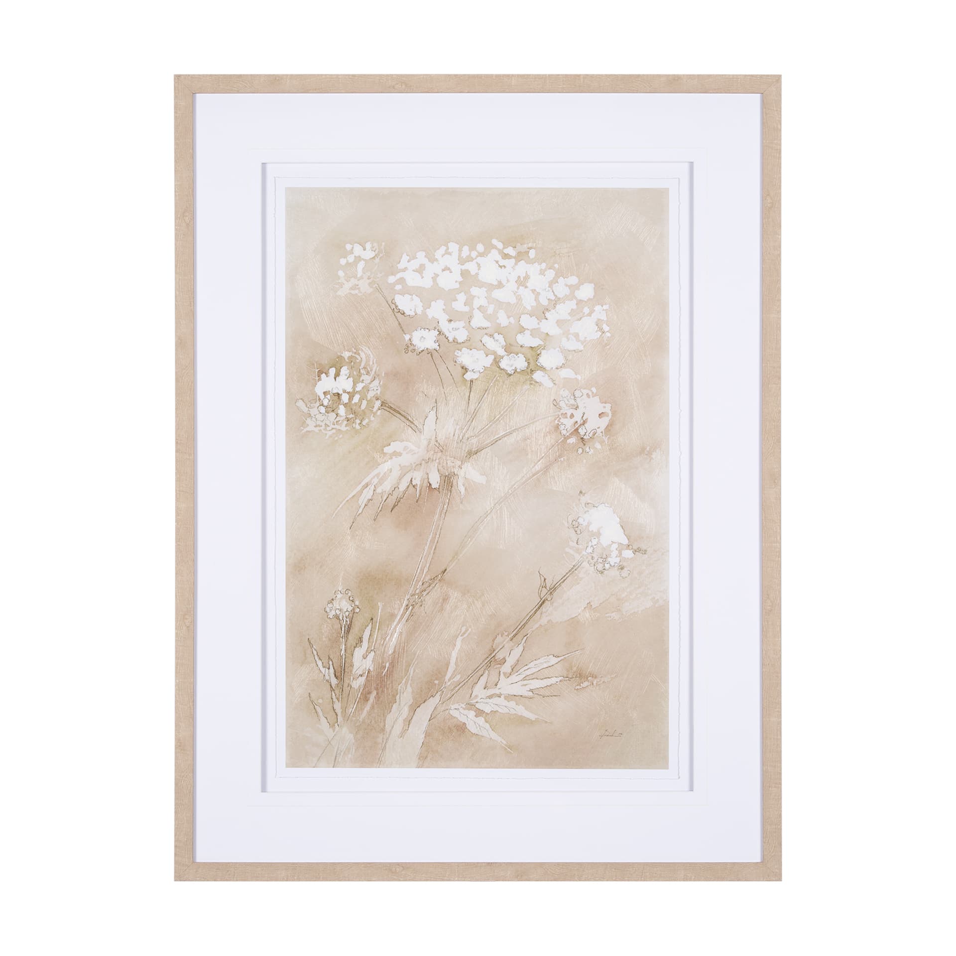 Wildflower II by Mercana Studio a Hand Embellished Textured Framed Art Print Matted under Glass — product photograph