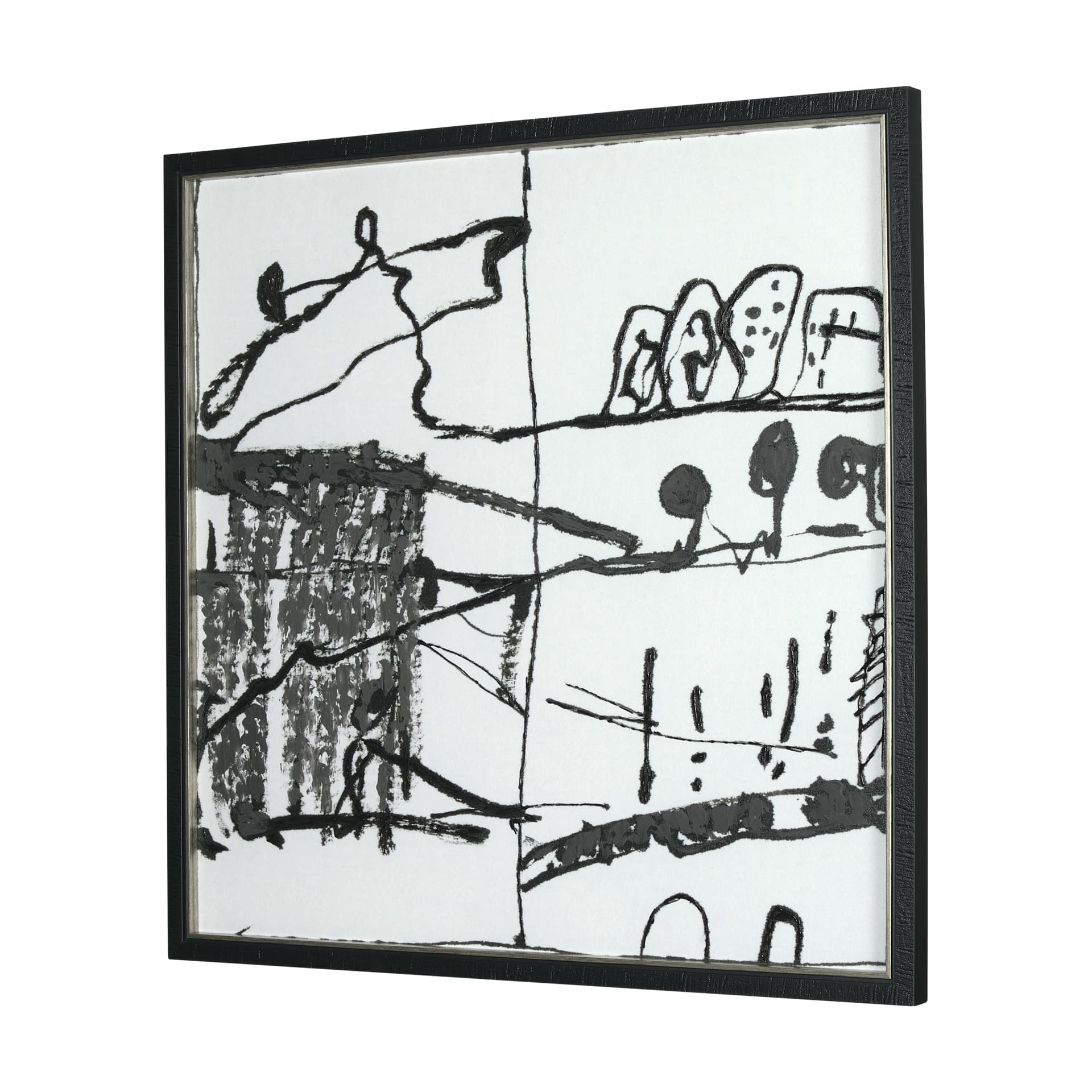Lost Treasure Map II by Mercana Studio a Hand Embellished Textured Framed Art Print — product photograph