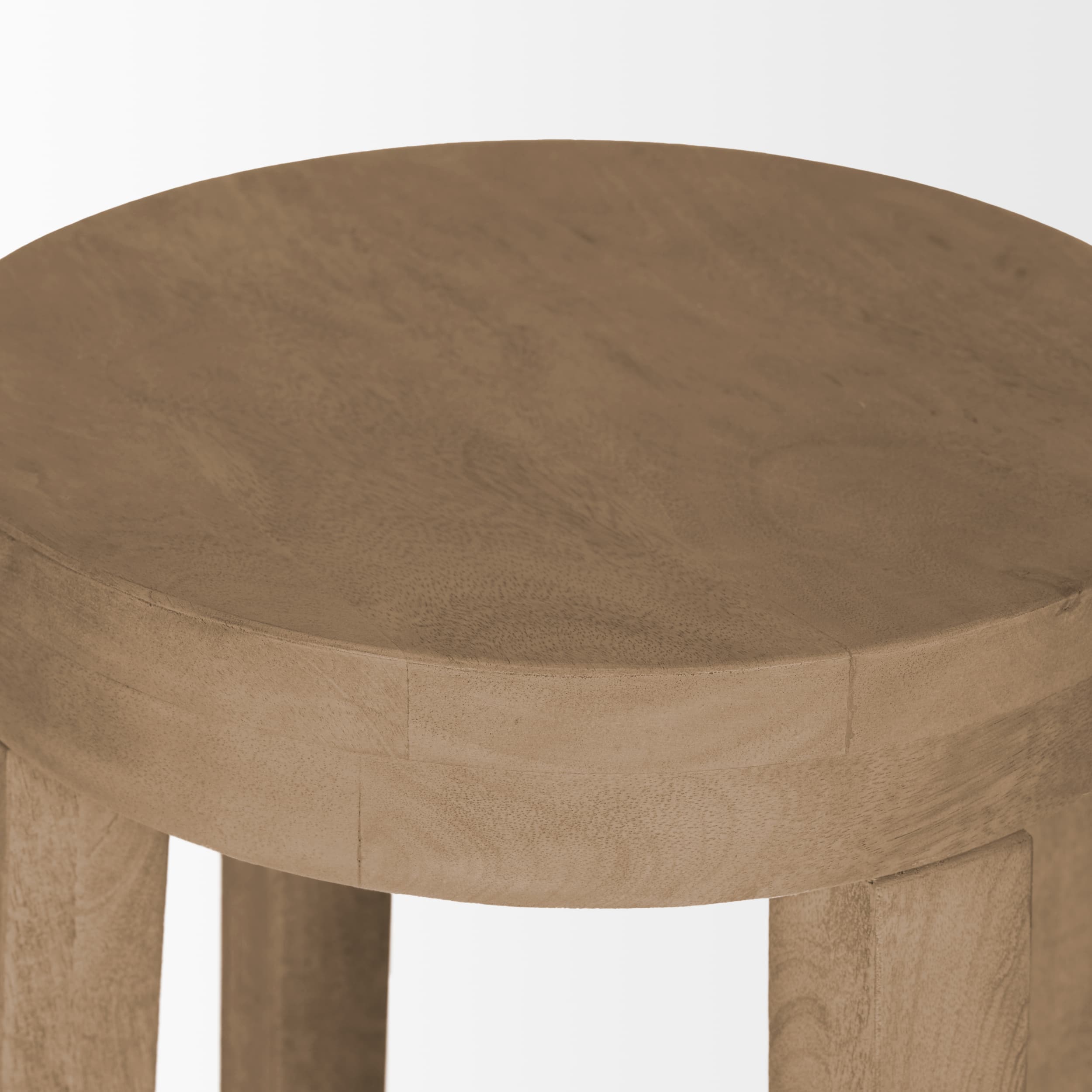 Brahma Backless 30in Seat Bar Stool | White Washed Wood — product photograph