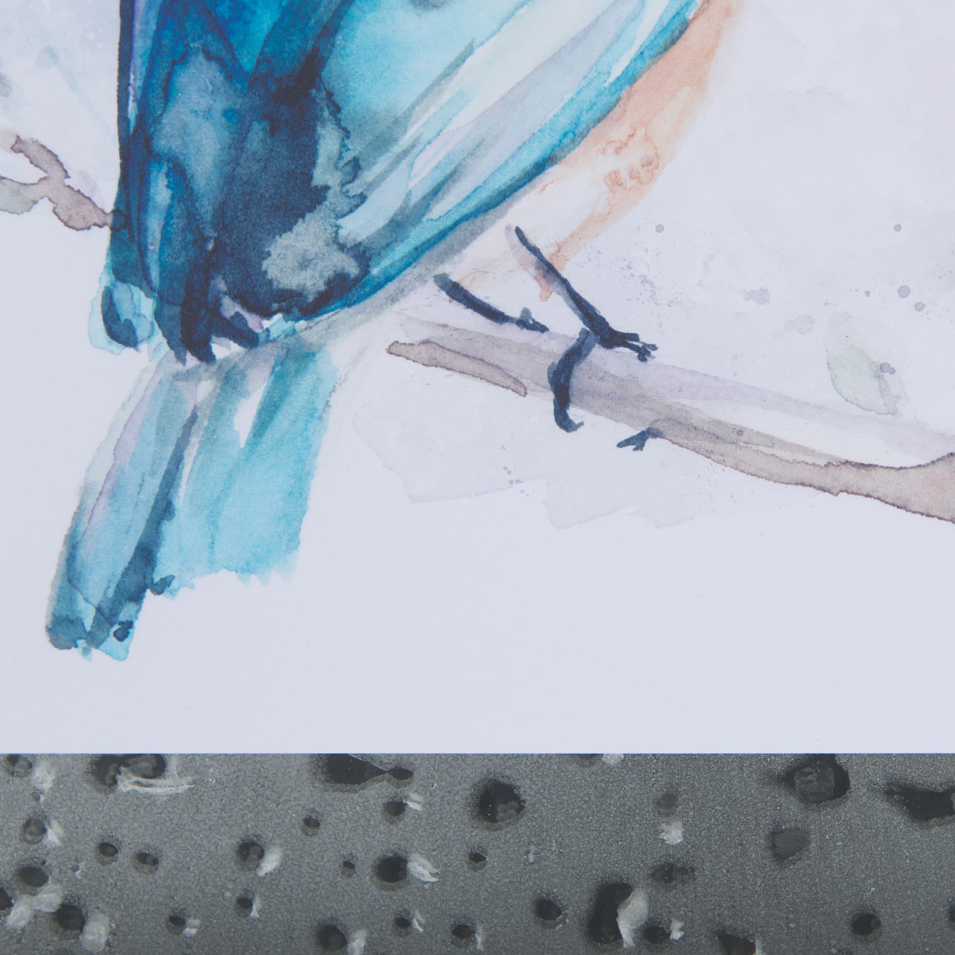 Eastern Blue II by Mercana Studio a Hand Embellished Textured Framed Art Print Matted under Glass — product photograph