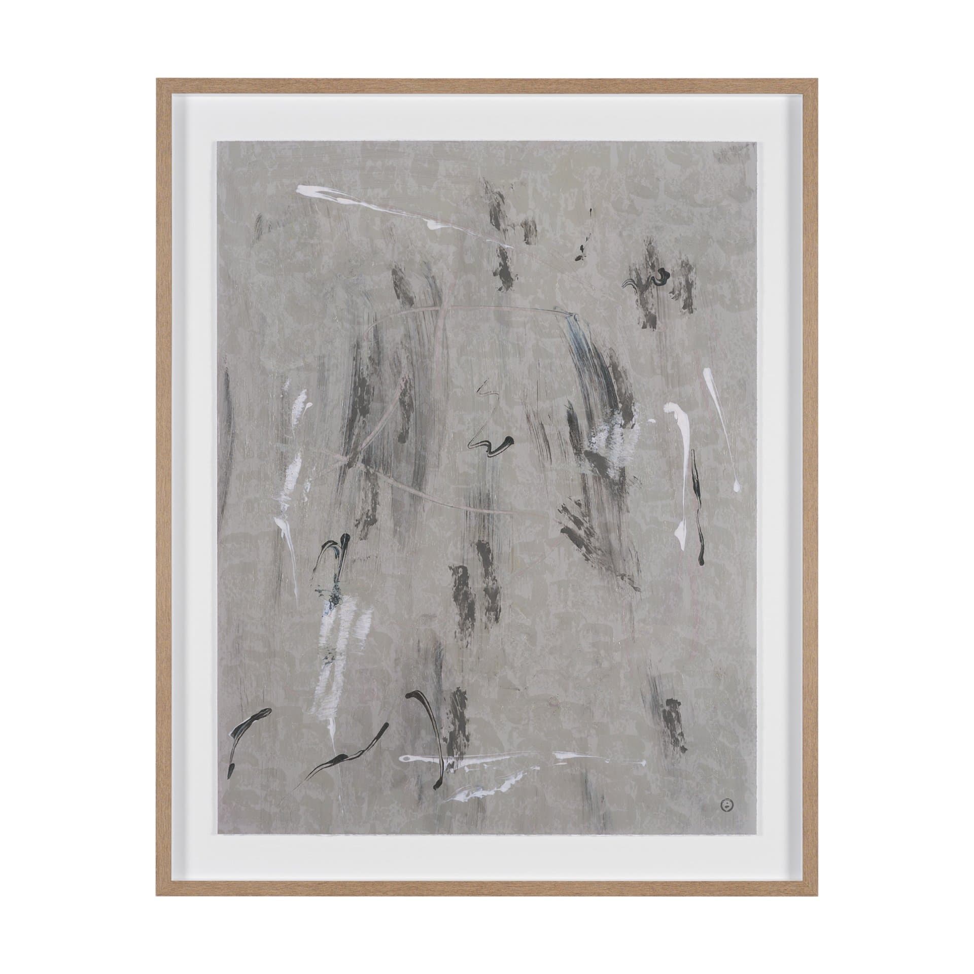 Mental Crossfire IV by Mercana Studio Hand-Embellished Textured Framed Artwork Matted under Glass — product photograph