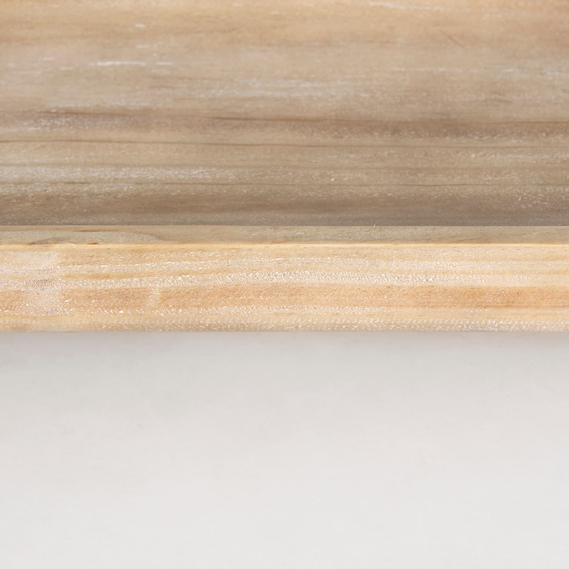 Carver Set of 2 Rectangular White Washed Wood Trays — product photograph