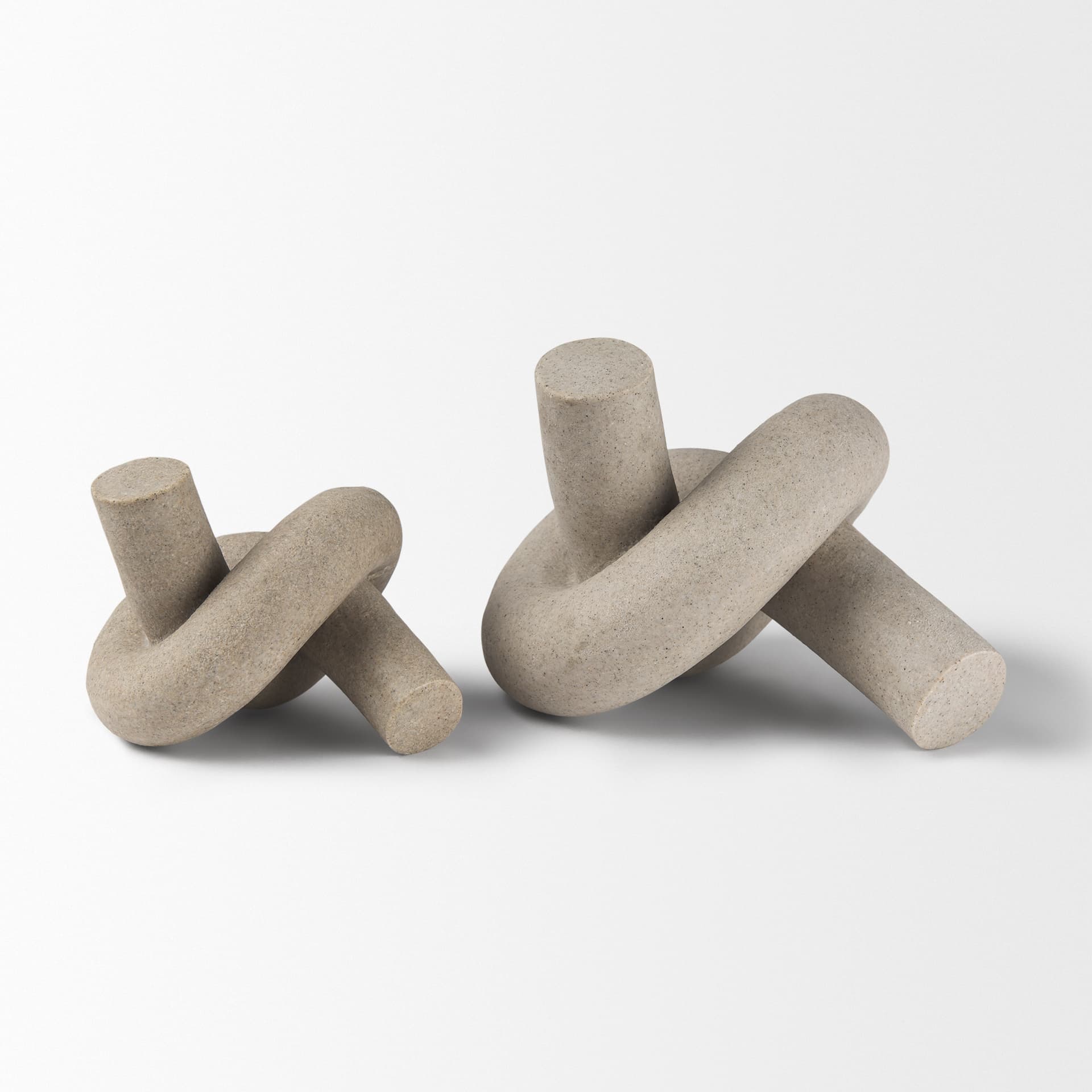 Otto Sandstone Resin Small Knot Sculpture Decorative Object — product photograph