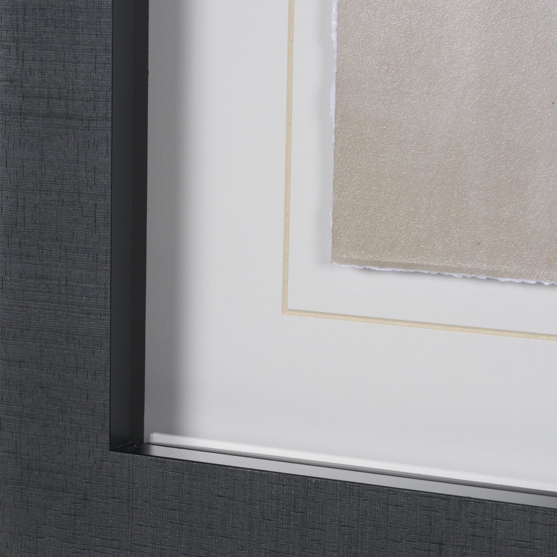 Dreamy Blues I by Stacy Daguiar Hand-Embellished Textured Framed Artwork Matted under Glass — product photograph