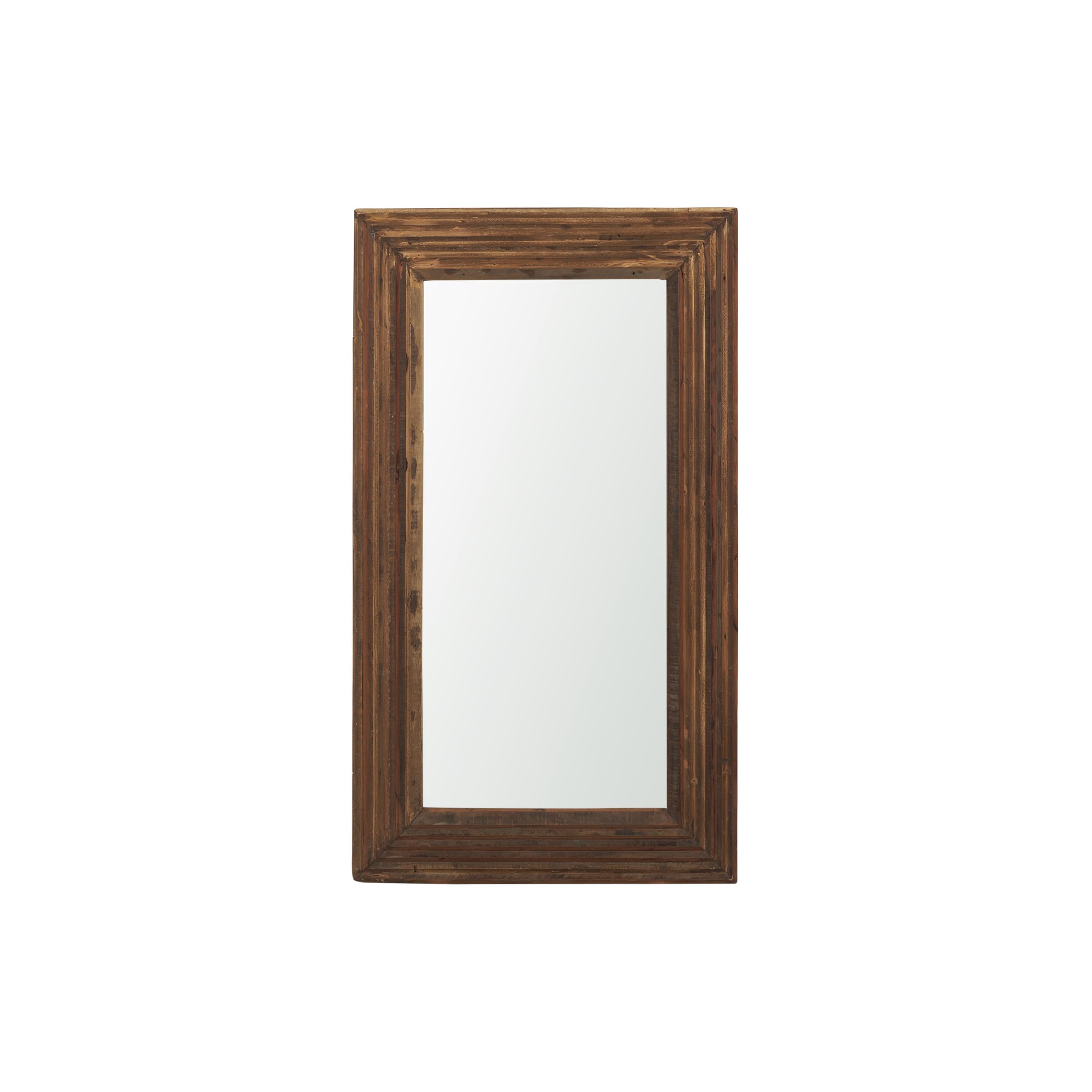 Bennet Small Rectangle Reclaimed Wooden Mirror — product photograph