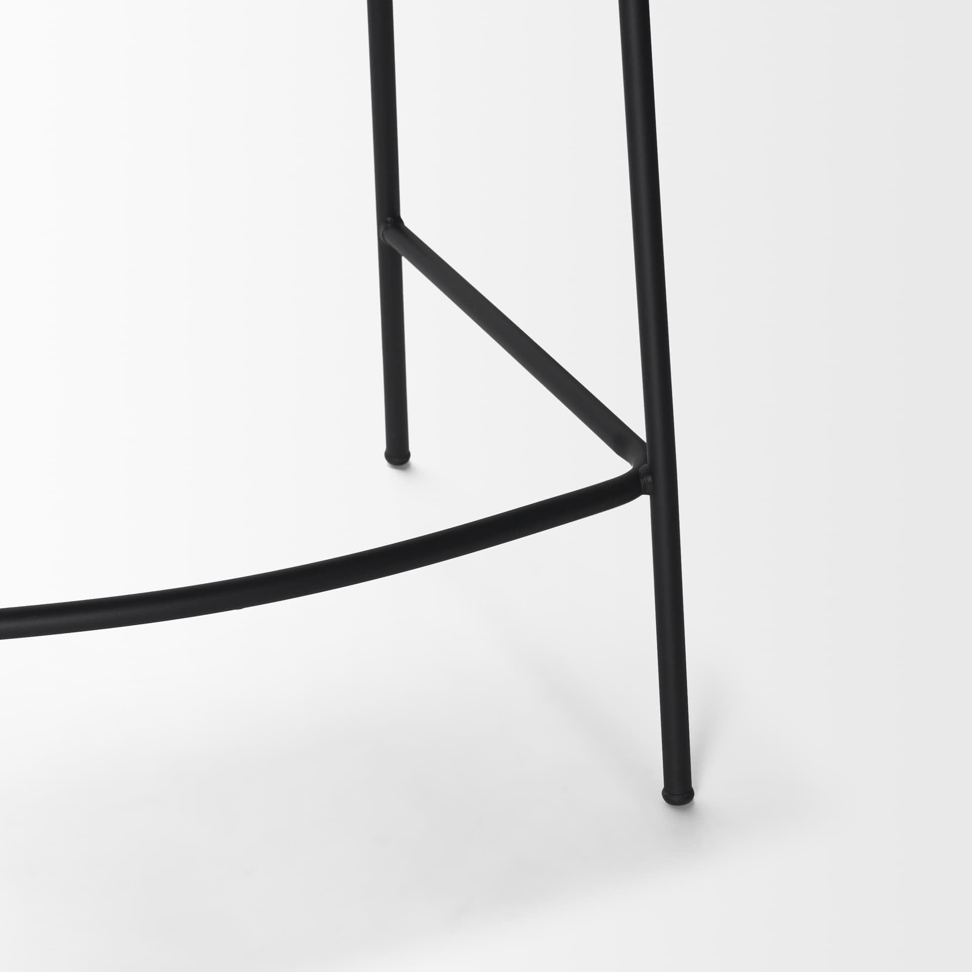 Carolyn Low Back 25.9in Seat Counter Stool | Gray Fabric — product photograph