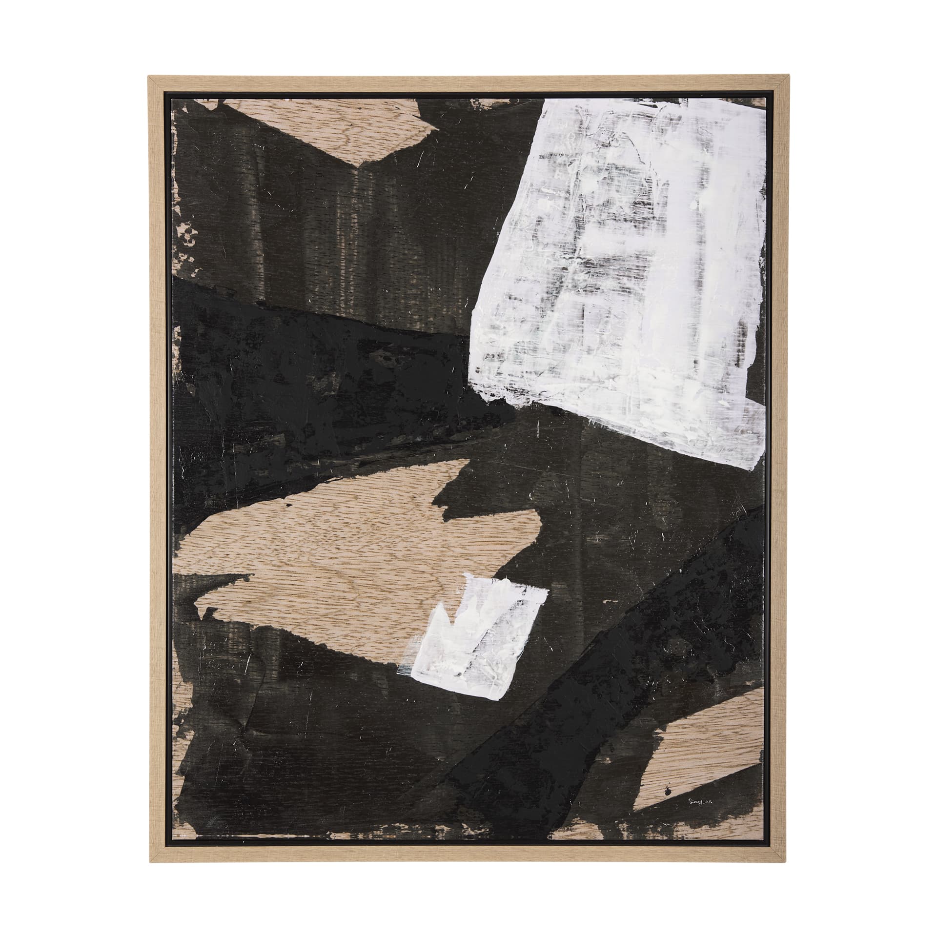 Clouds upon Fields I by Mercana Studio a Hand Embellished Textured Framed Canvas — product photograph
