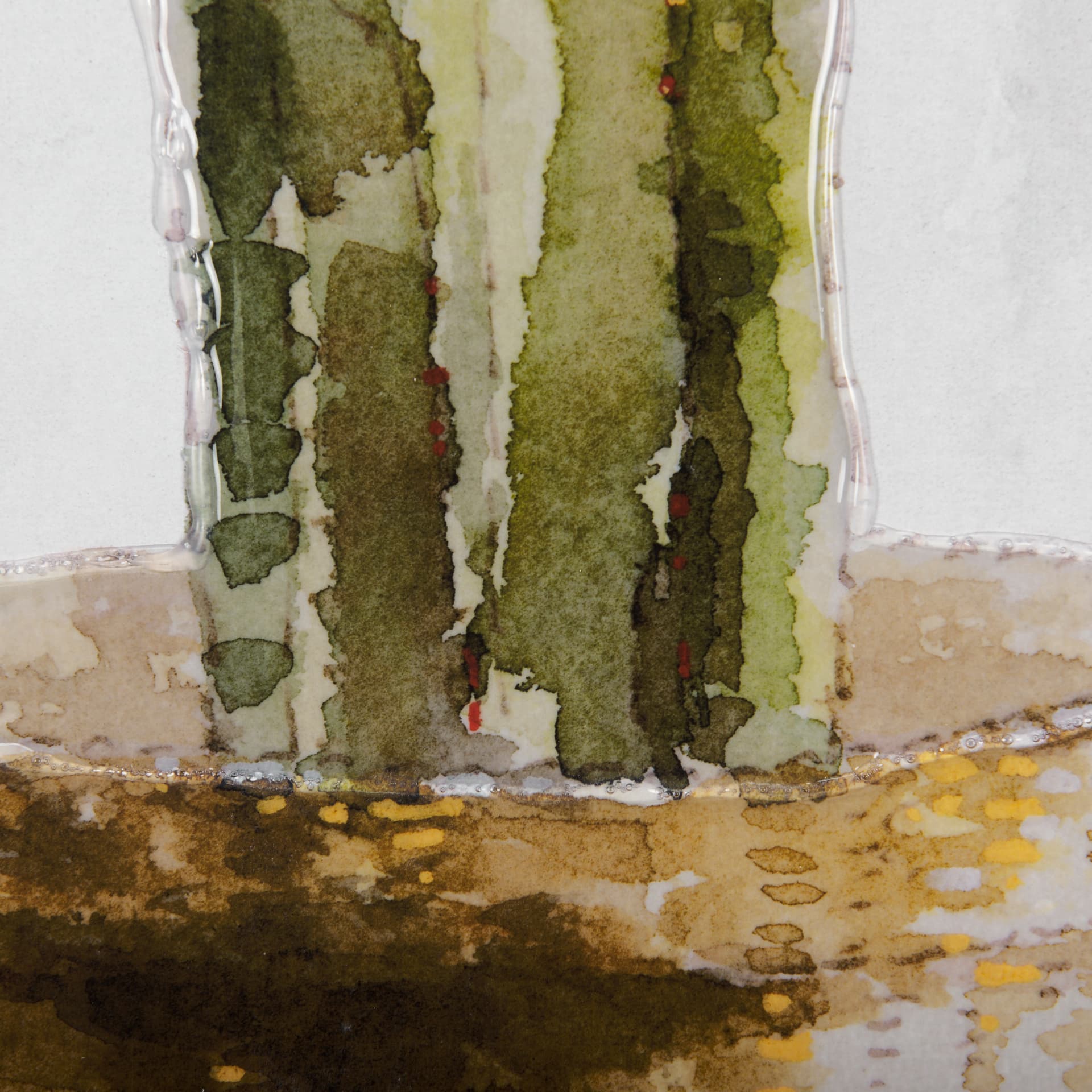 Arid Solitude II by Mercana Studio a Hand Embellished Textured Framed Art Print Matted under Glass — product photograph