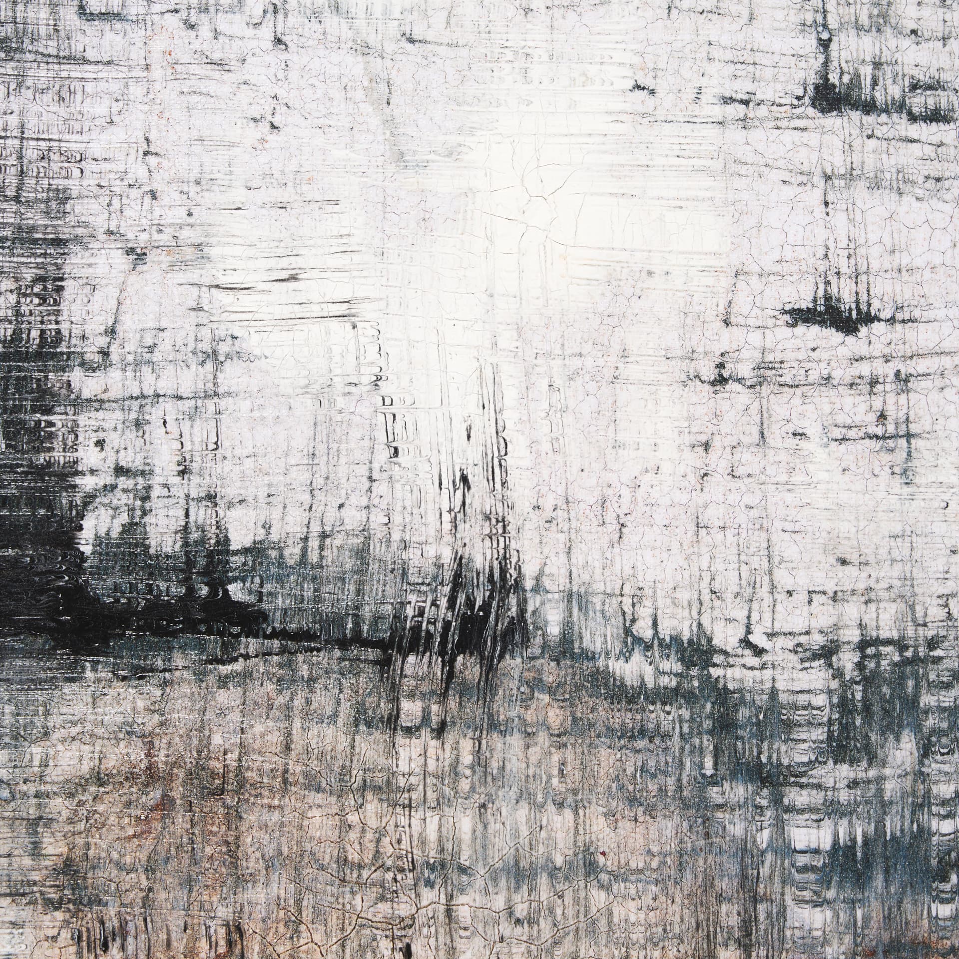Merge Framed Canvas by Morgan McLaren a Hand Embellished Textured Framed Canvas — product photograph