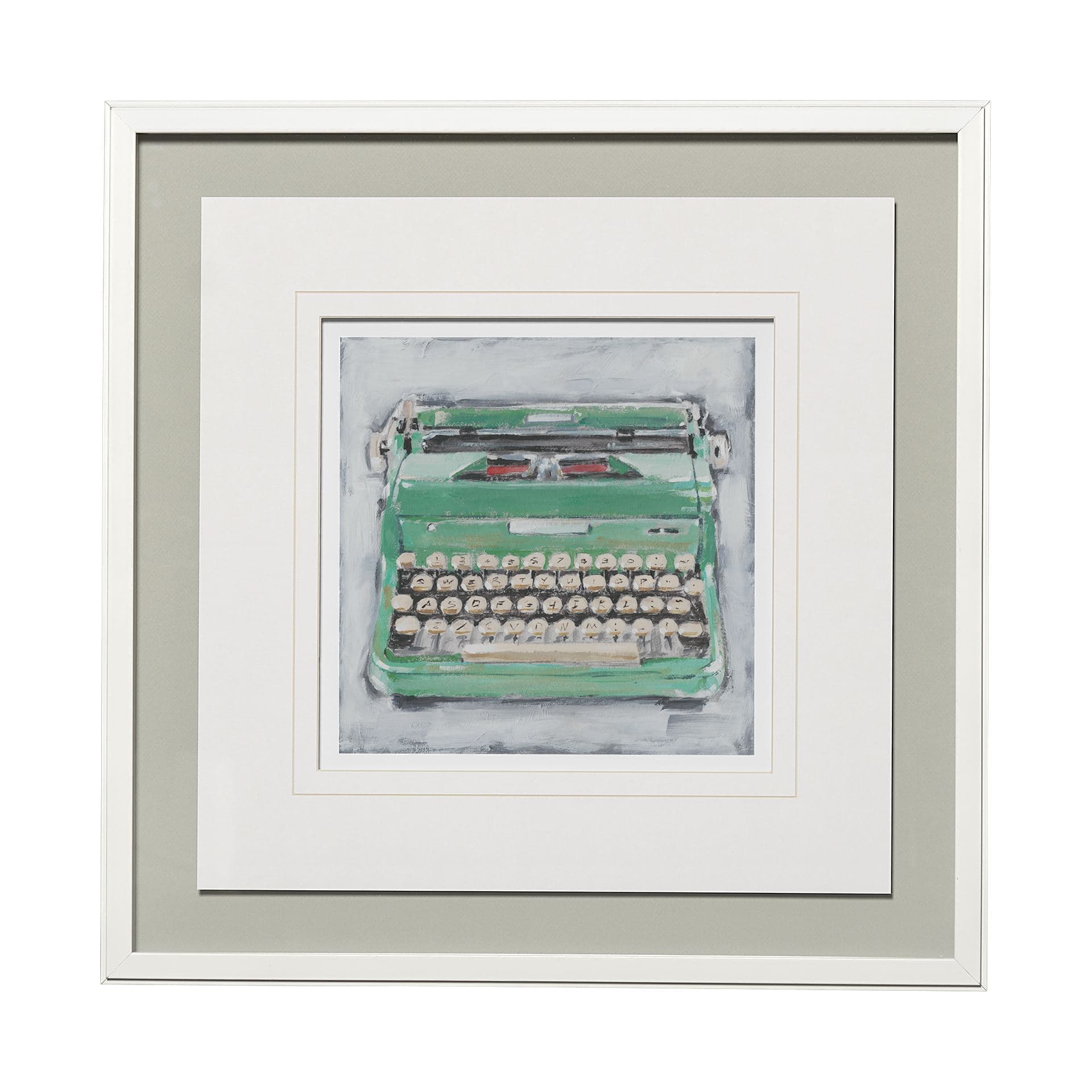Vintage Typewriter II by Ethan Harper a Framed Art Print Matted under Glass — product photograph