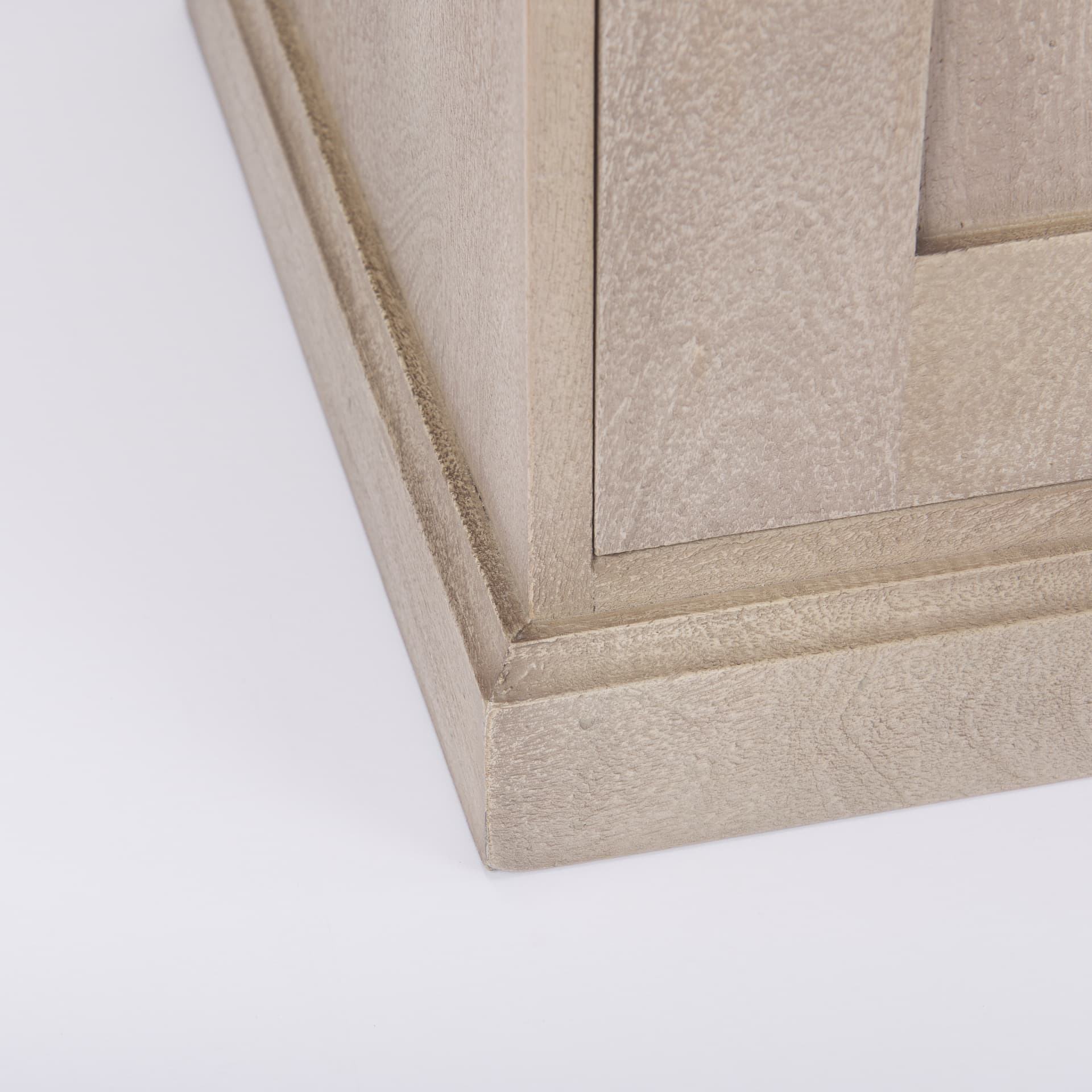 Braxton 33.5L x 18.5W x 31.5H Beige Wood W/Black Accents 2 Door Accent Cabinet — product photograph