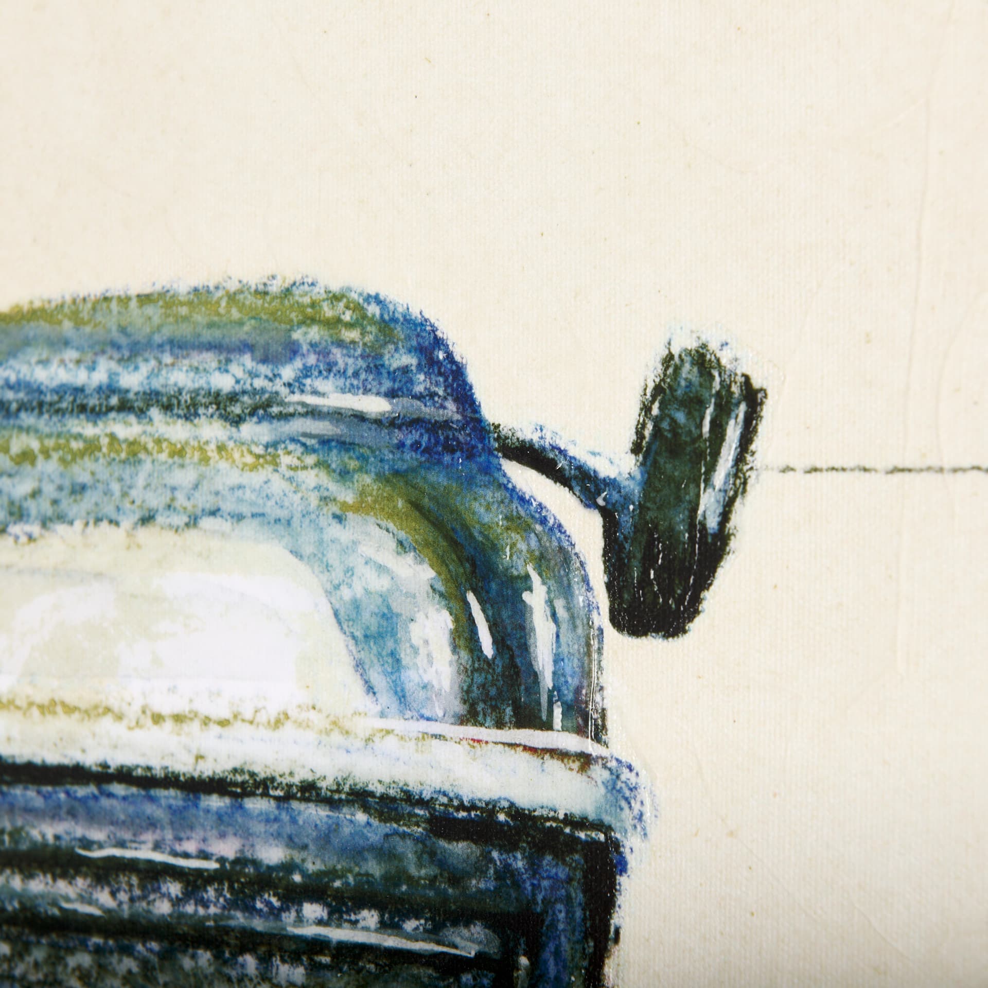 Vintage Motor II by Mercana Studio a Hand Embellished Textured Canvas — product photograph