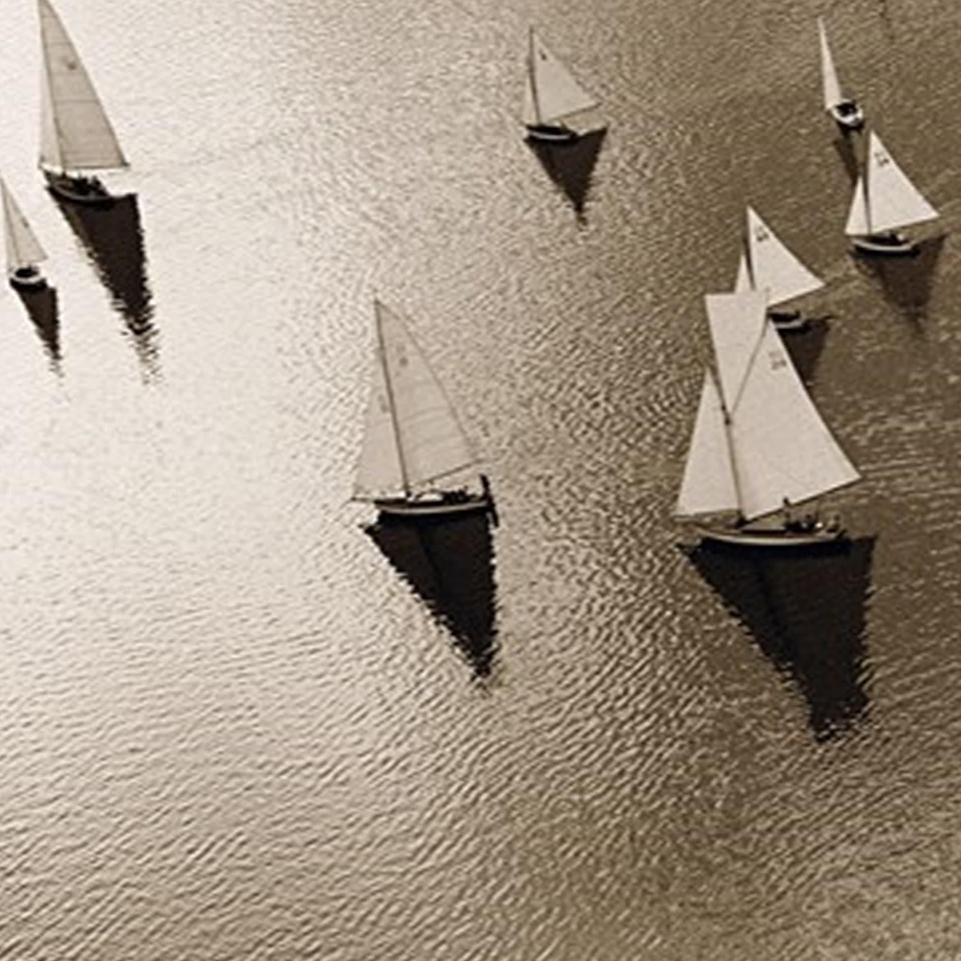 Broads Regatta, Island Yachts by Ben Wood Hand Embelished Framed Photo Art Print Matted under Glass — product photograph