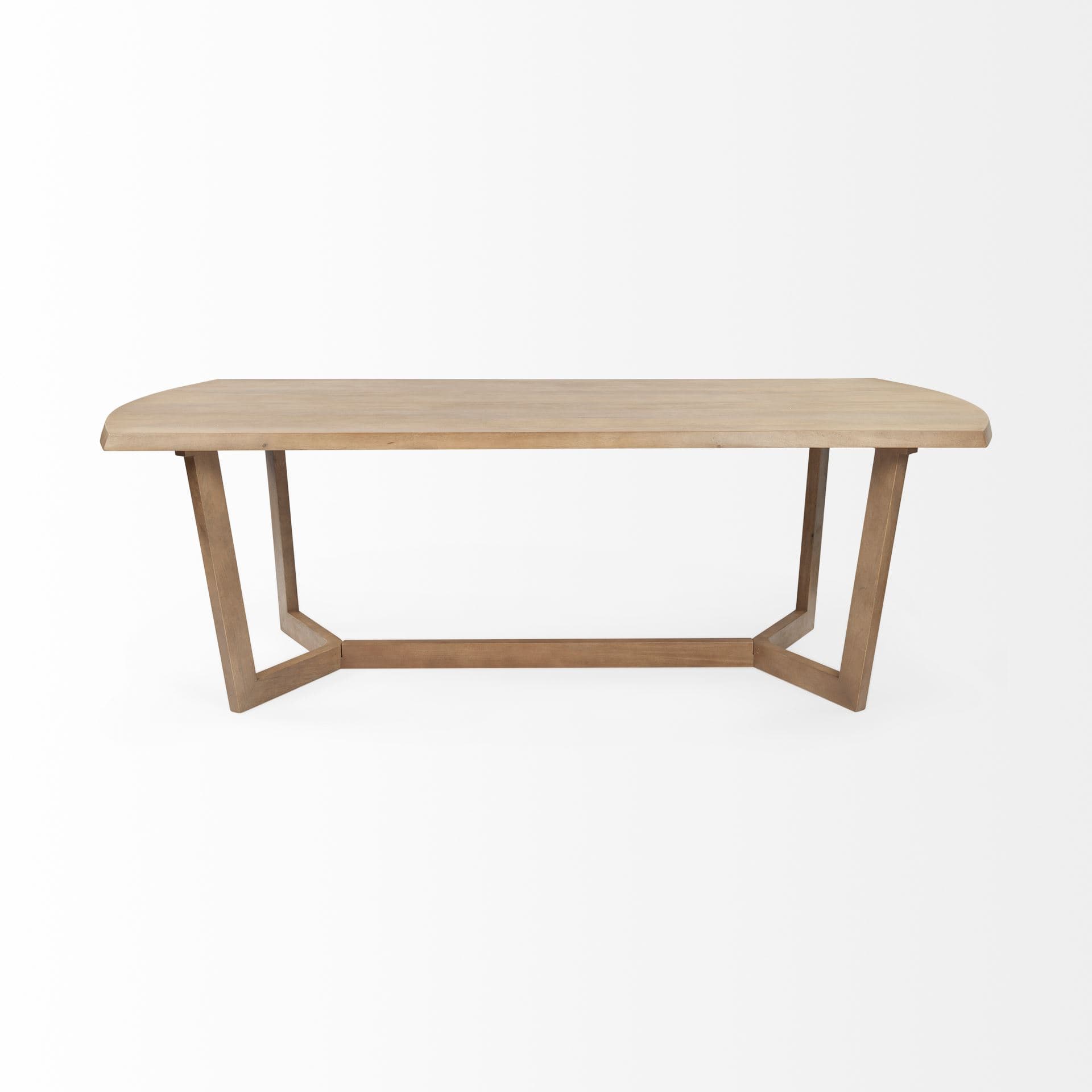 Denver 92"L x 39"W Rectangular Dining Table | Modern | Brown Wood | Seats 6 — product photograph