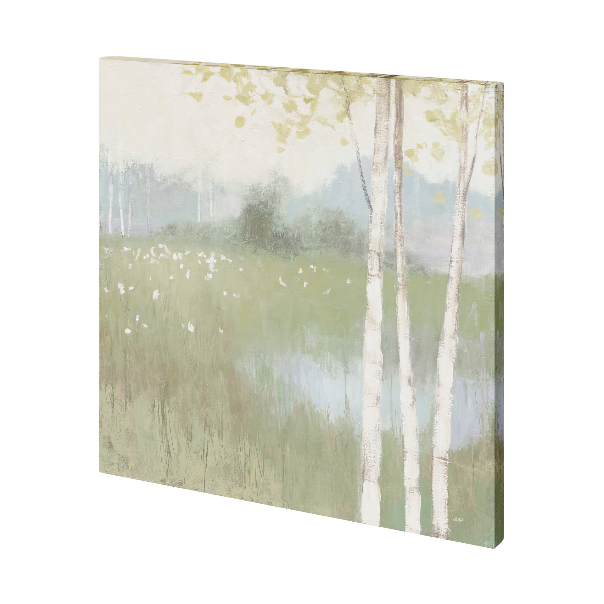 Spring Fling II Cool by Mercana Studio a Hand Embellished Textured Canvas — product photograph