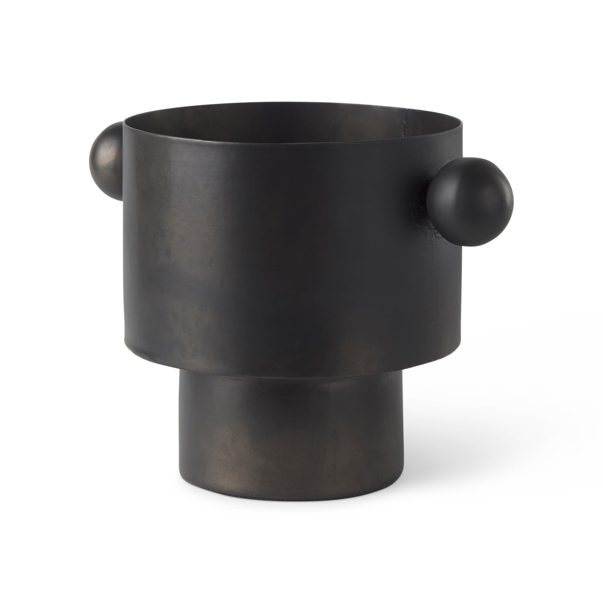 Juno 6.5H Medium Black Iron Vase — product photograph