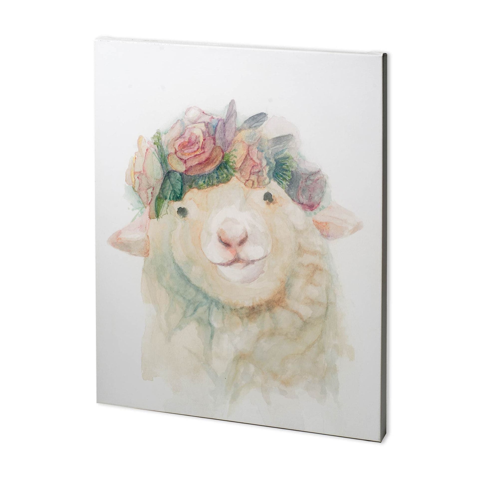 Flower Crown I by Mercana Studio a Hand Embellished Textured Canvas — product photograph