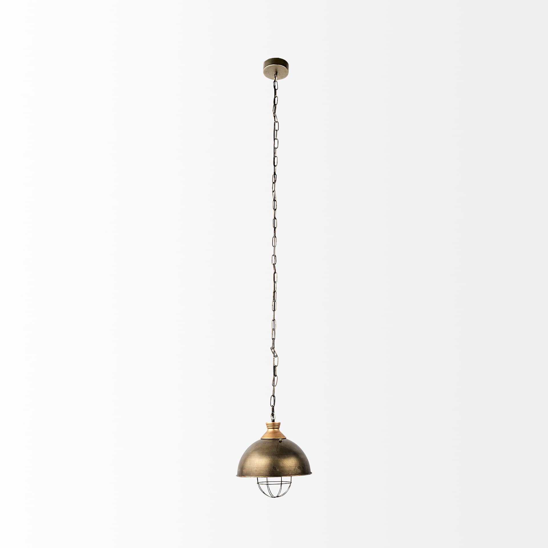 Dawson I 13x13.5 Silver Toned Metal Dome Pendant Light — product photograph