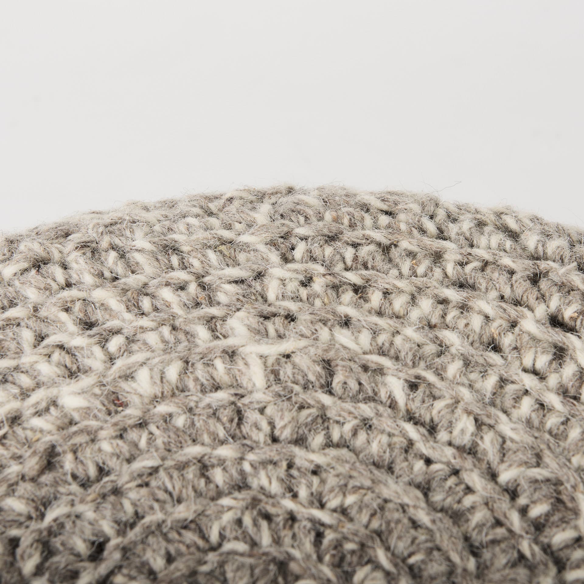 Bina 19.0L x 19.0W x 15.0H Taupe 4 Legged Wool Stool — product photograph
